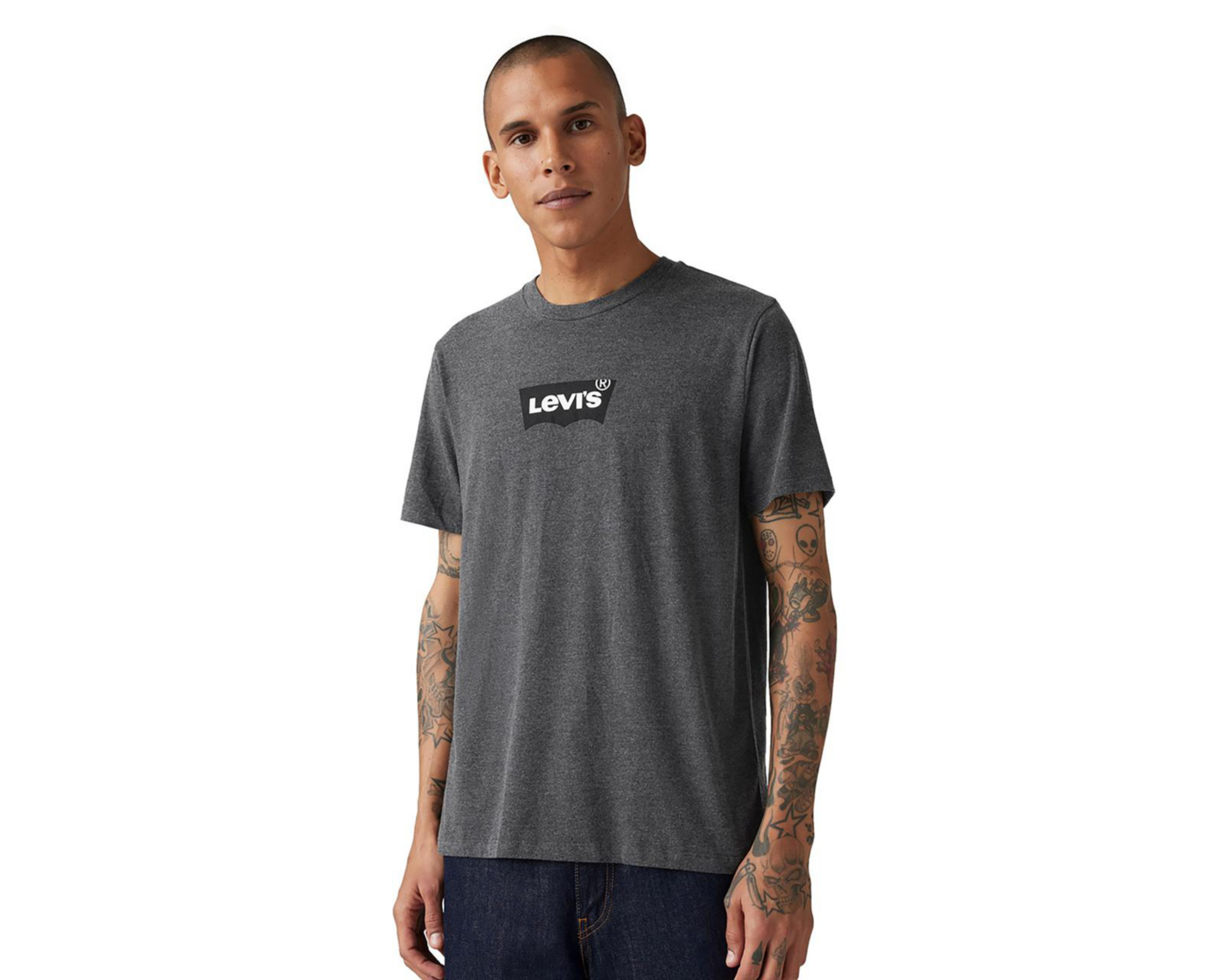 Foto 4 pulgar | Playera Levi's Negra Cuello Redondo para Hombre