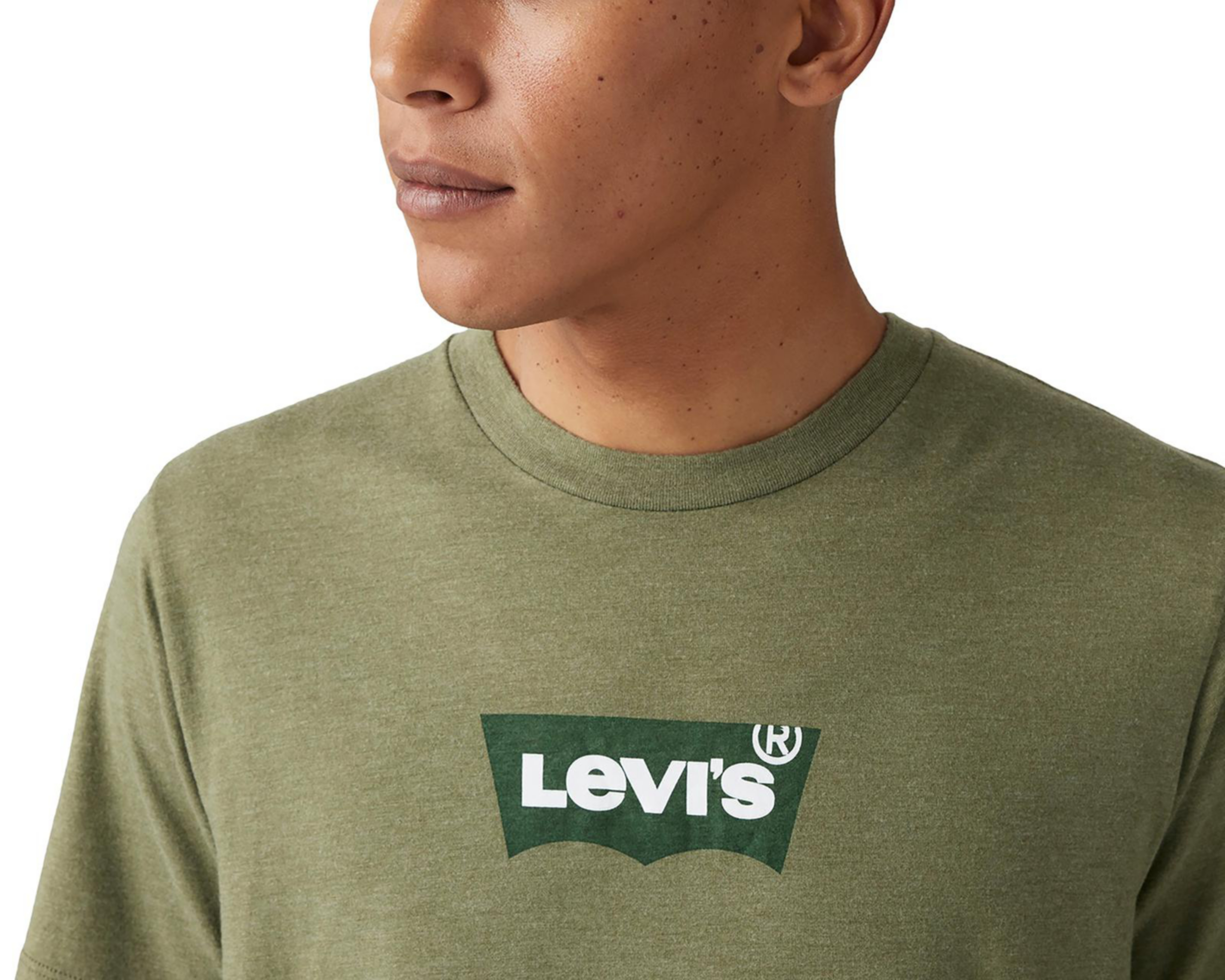 Foto 5 pulgar | Playera Levi's Verde Cuello Redondo para Hombre