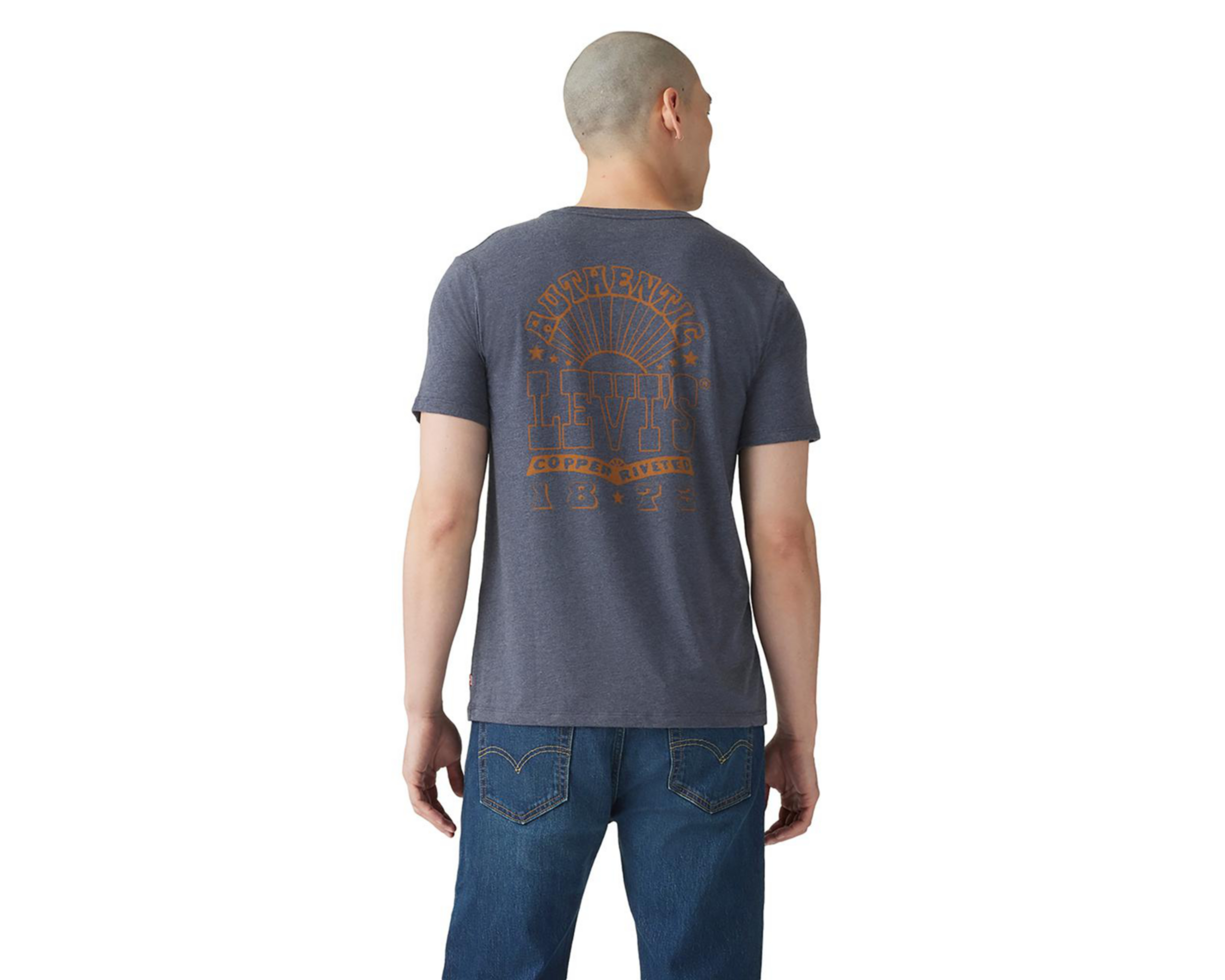 Foto 2 | Playera Levi's Azul Cuello Redondo para Hombre