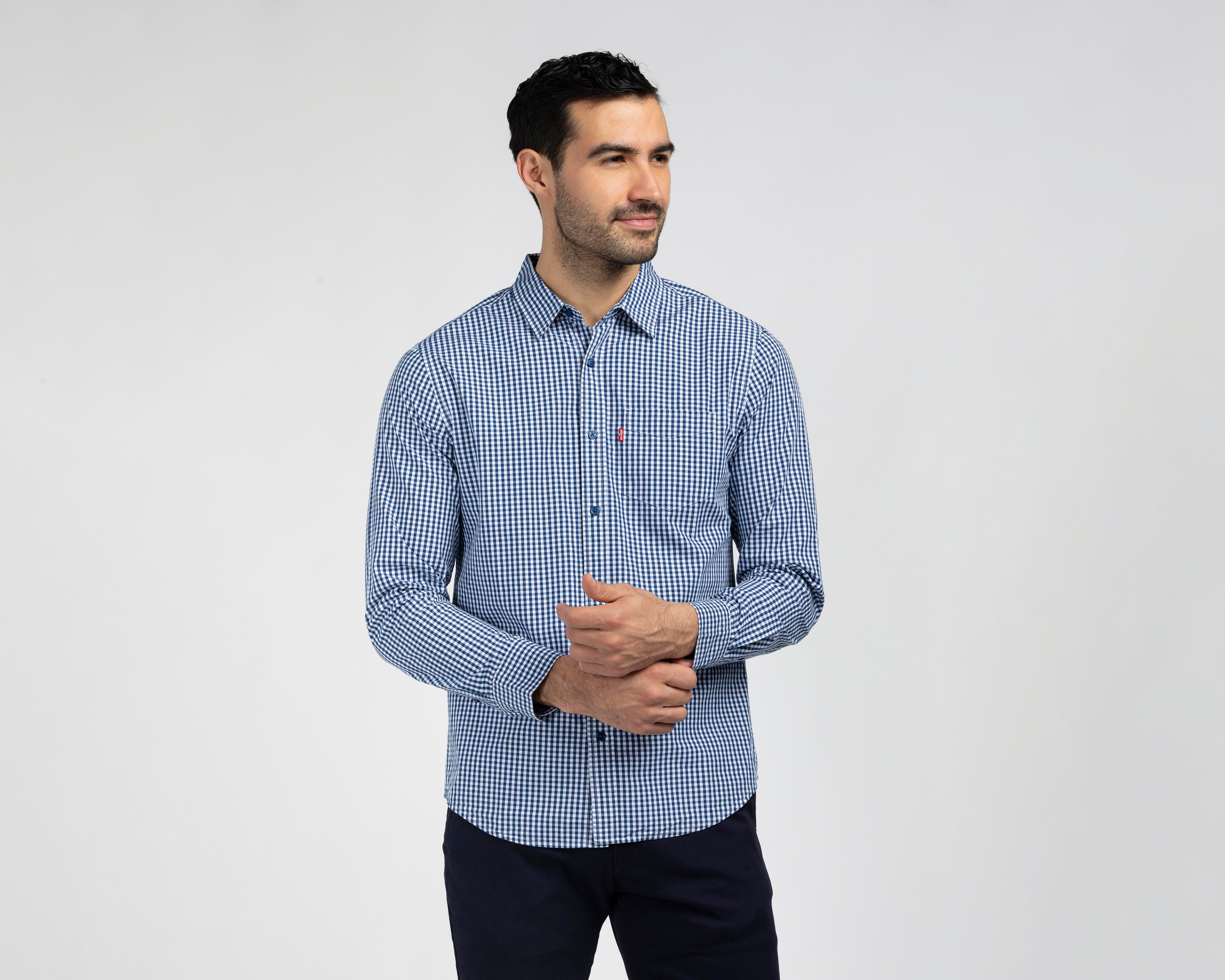Camisa Casual de Algodón Levi's Regular a Cuadros para Hombre $975