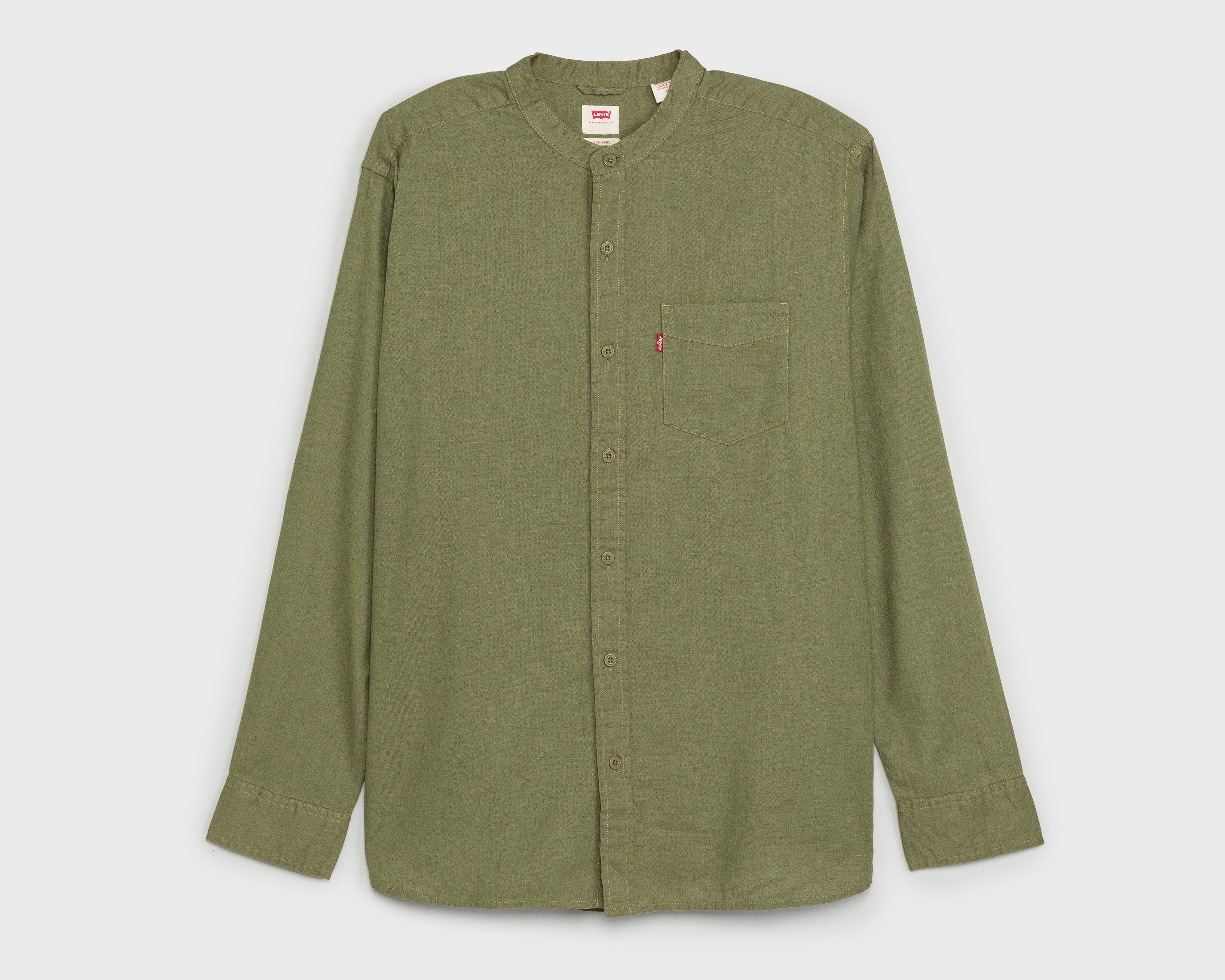 Camisa de Vestir Levi's Manga Larga Cuello Mao para Hombre
