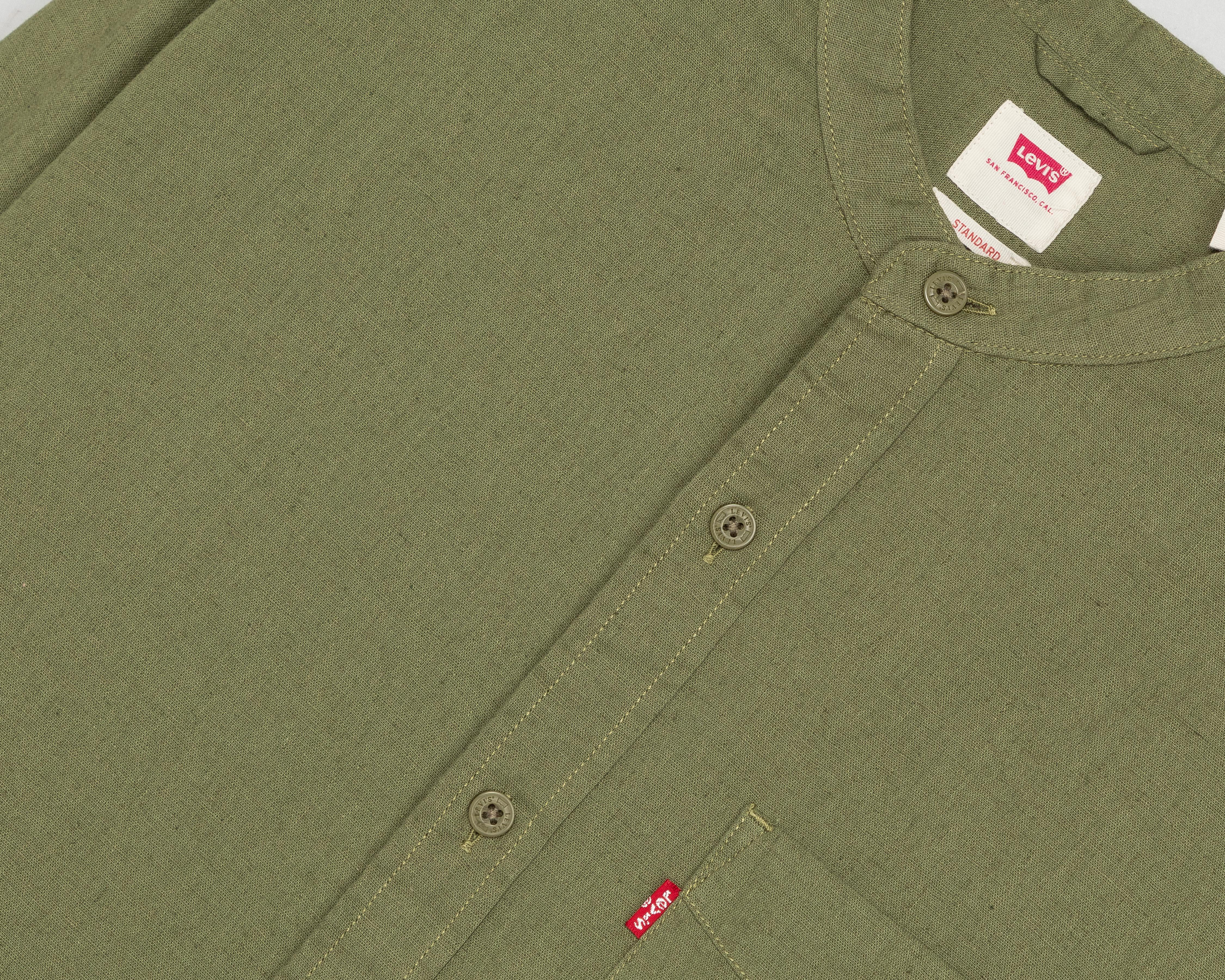 Foto 4 pulgar | Camisa de Vestir Levi's Manga Larga Cuello Mao para Hombre