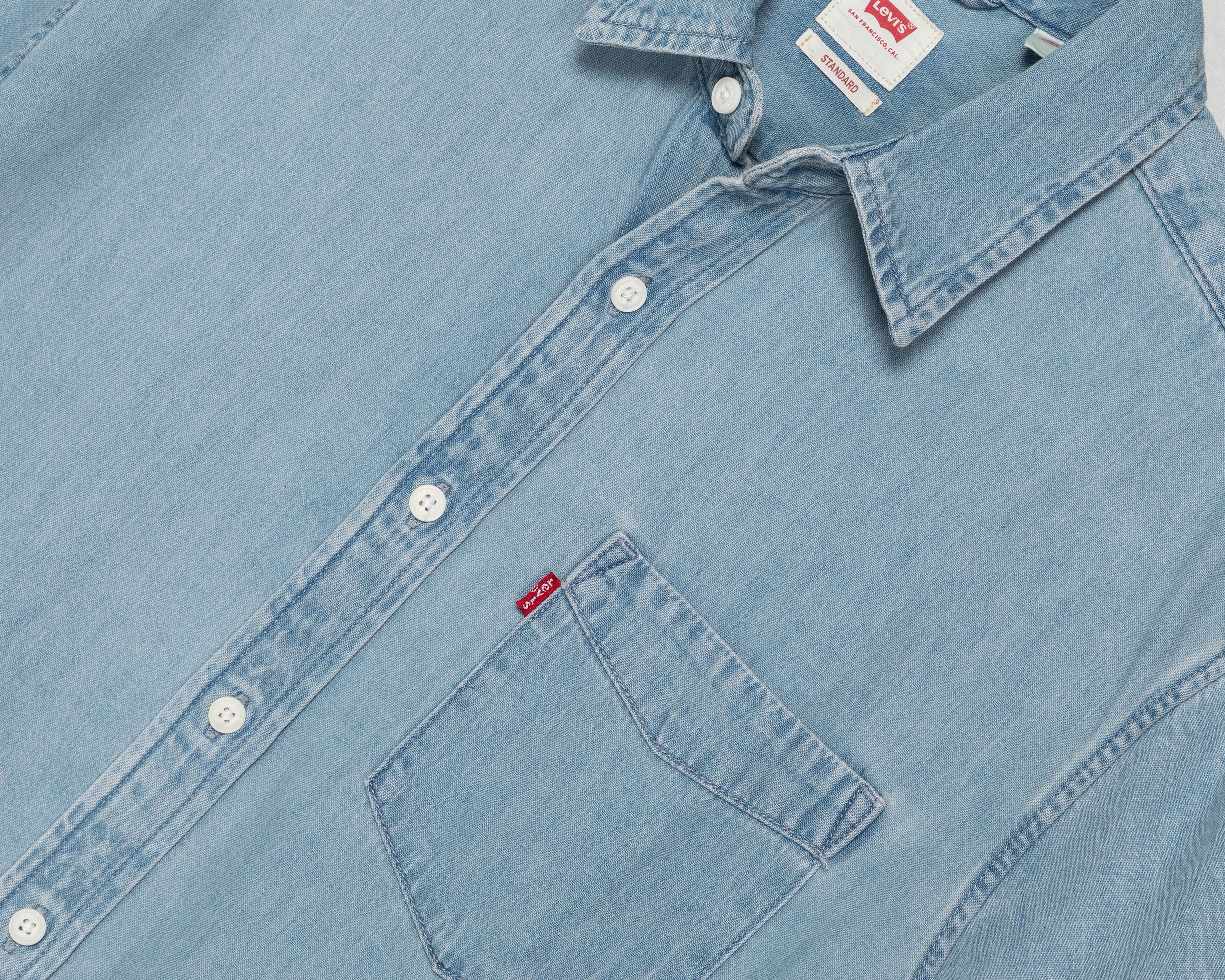 Foto 3 | Camisa Casual de Algodón Levi's Standard Fit Lisa para Hombre