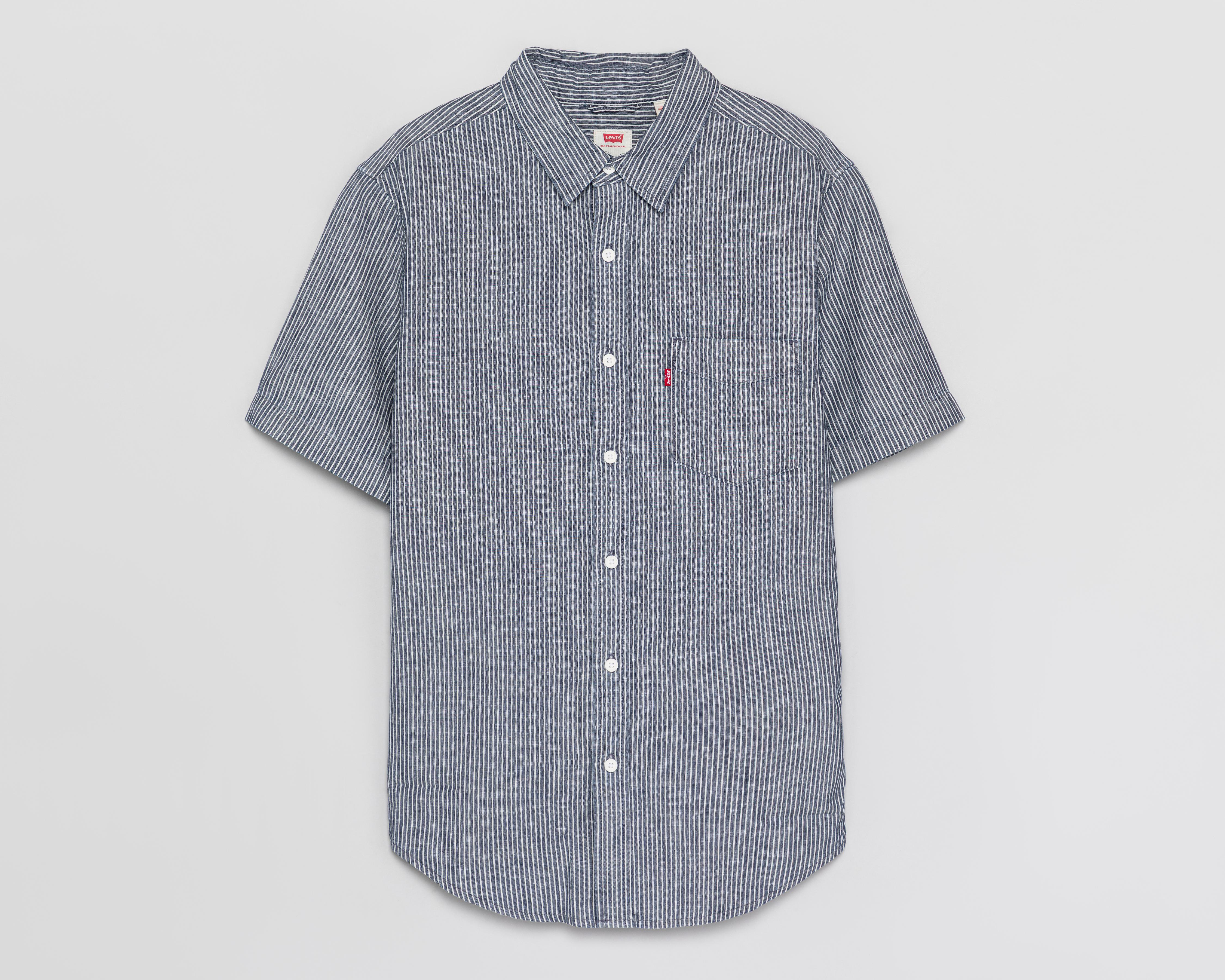 Camisa Casual de Algodón Levi's Regular Fit a Rayas para Hombre