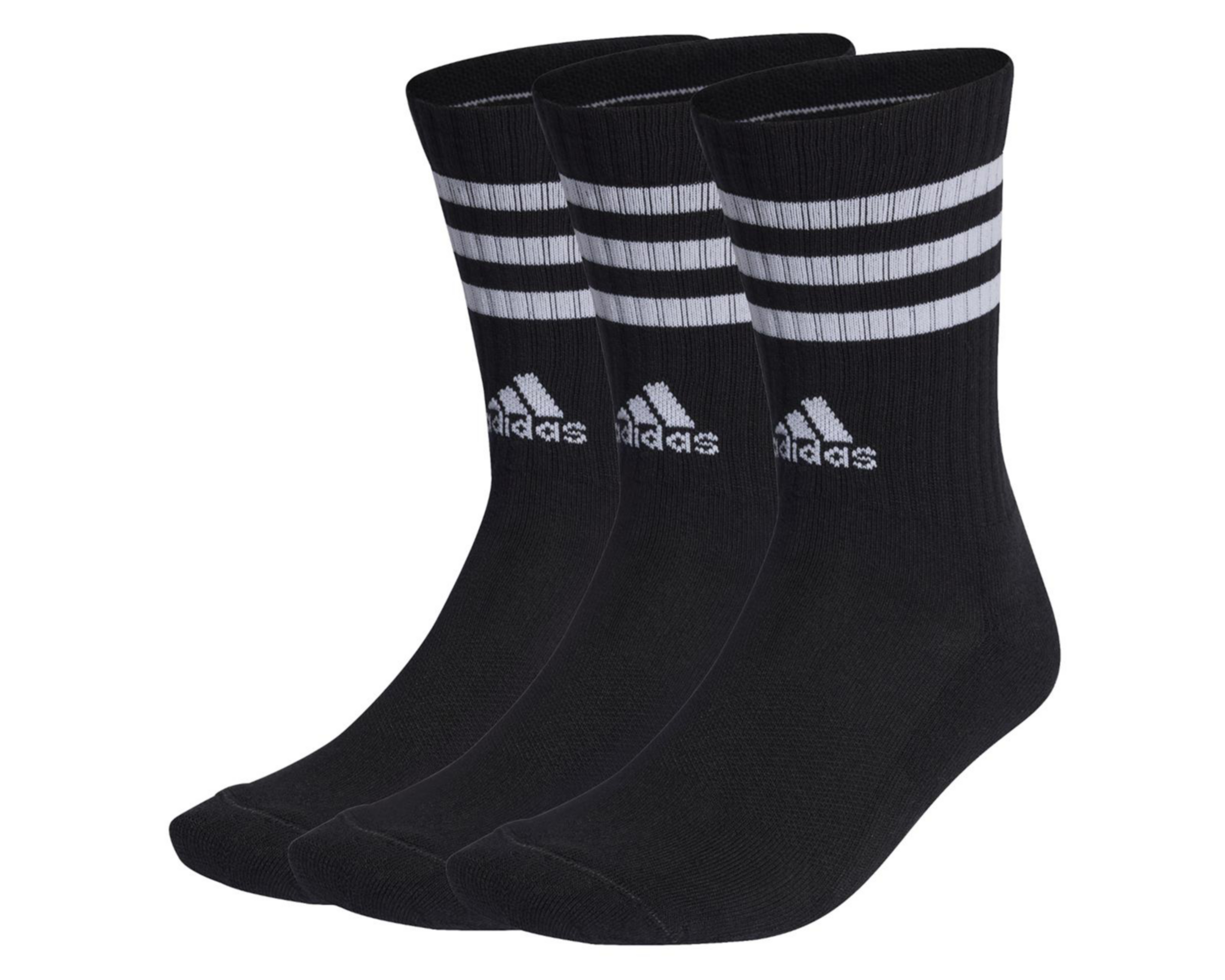 Calcetas Deportivas Adidas 3 Franjas para Hombre 3 Pares $219