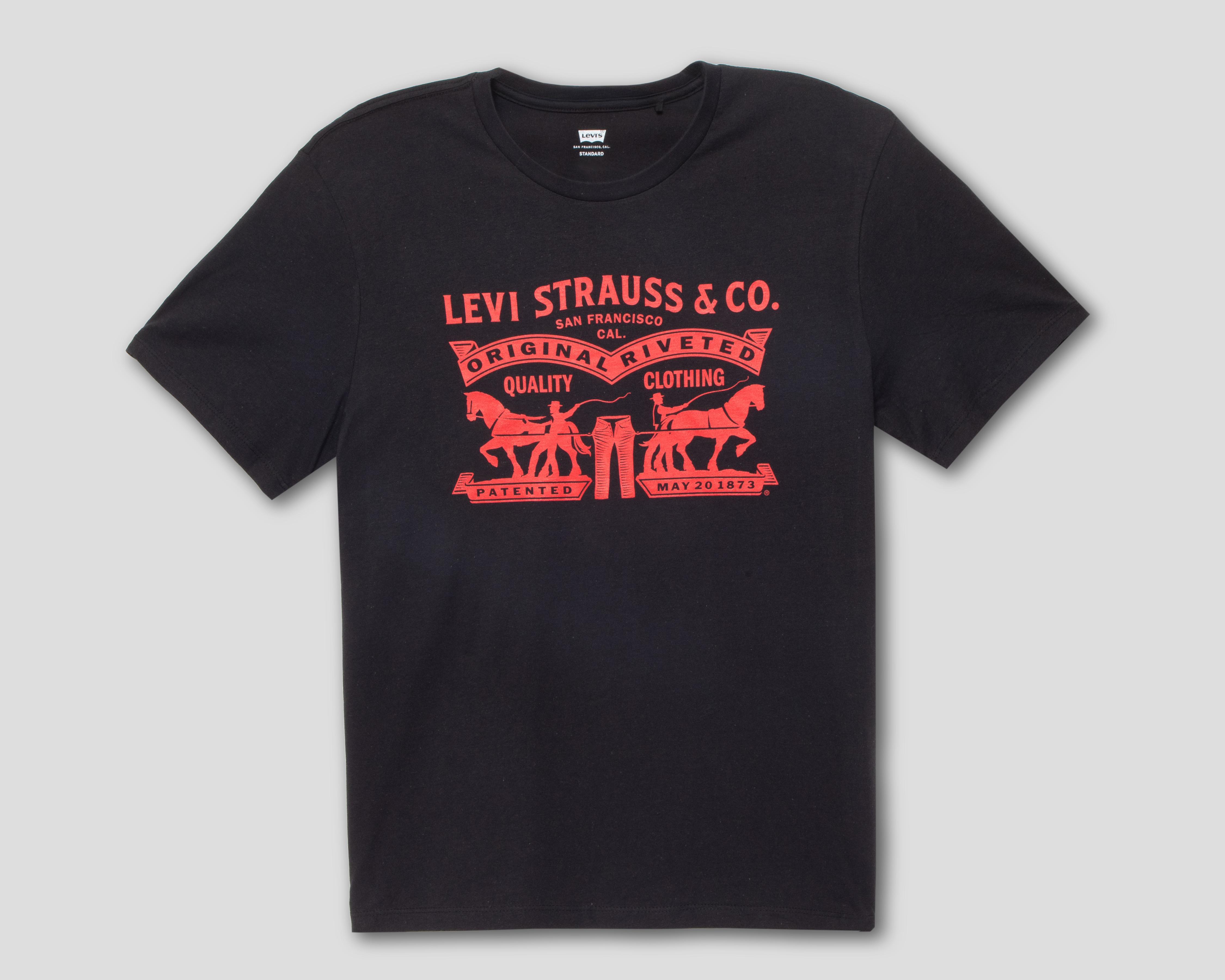 Playera Cuello Redondo Negro Levi's para Hombre