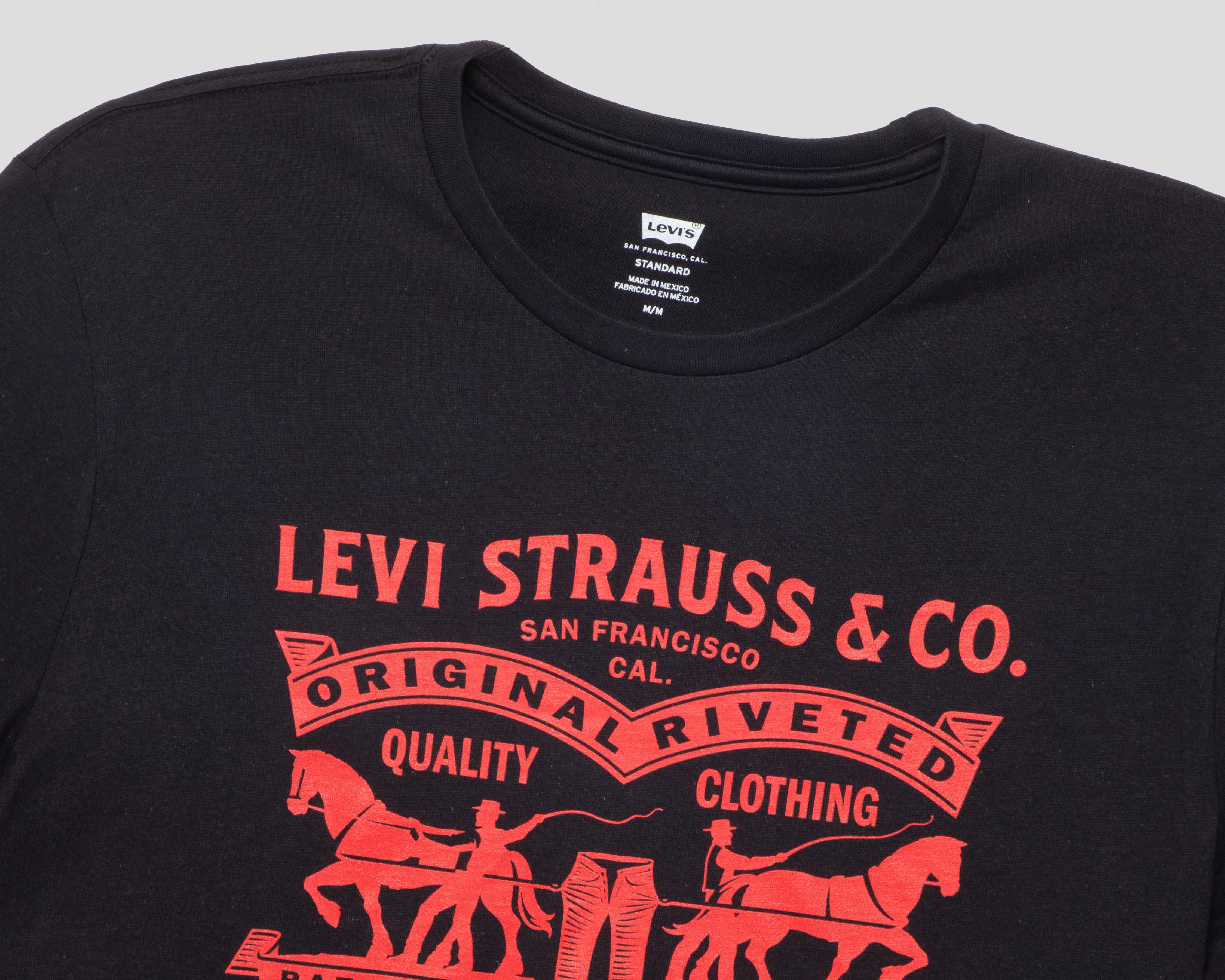 Foto 3 | Playera Cuello Redondo Negro Levi's para Hombre