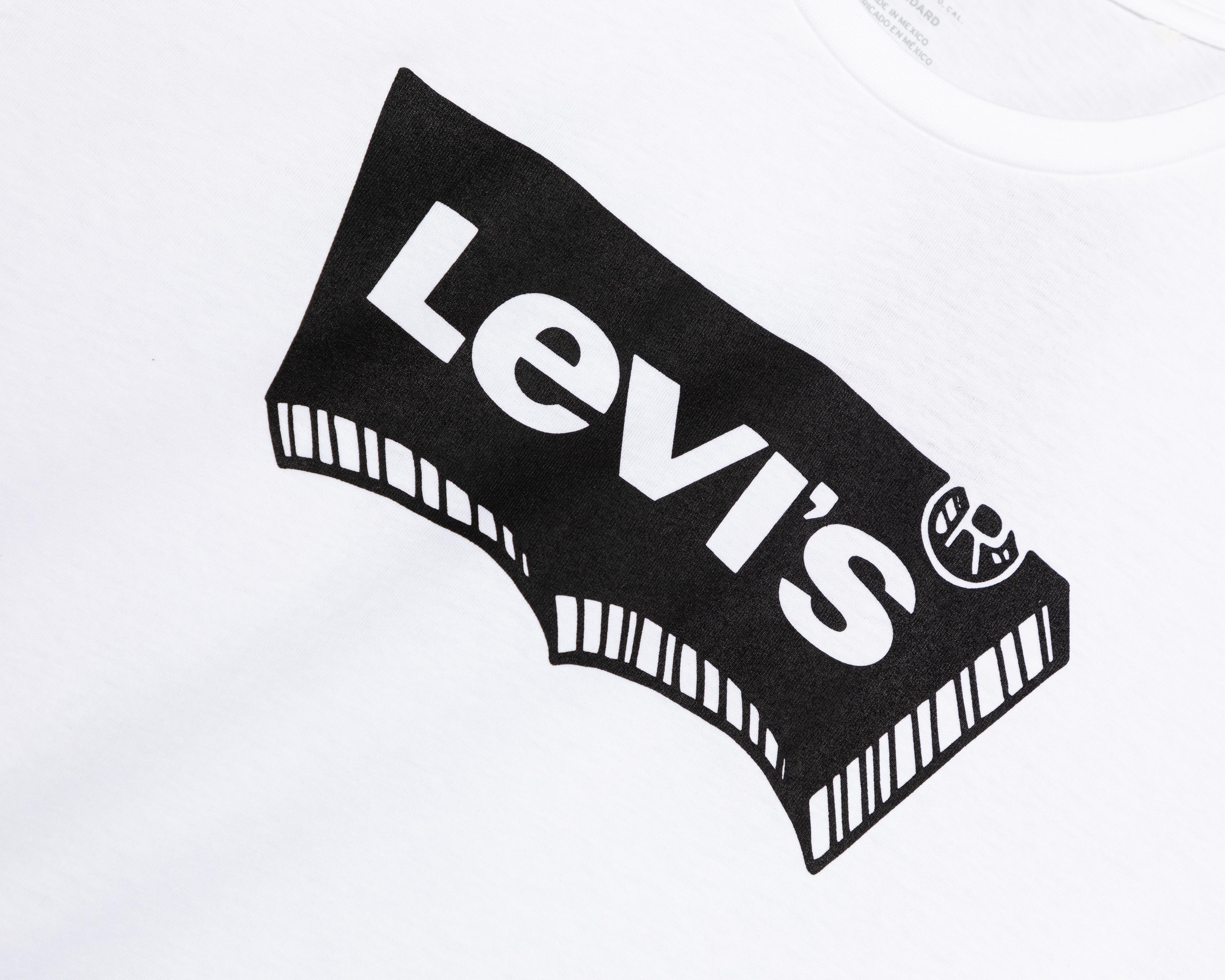 Foto 4 pulgar | Playera Cuello Redondo Levi's Blanca para Hombre