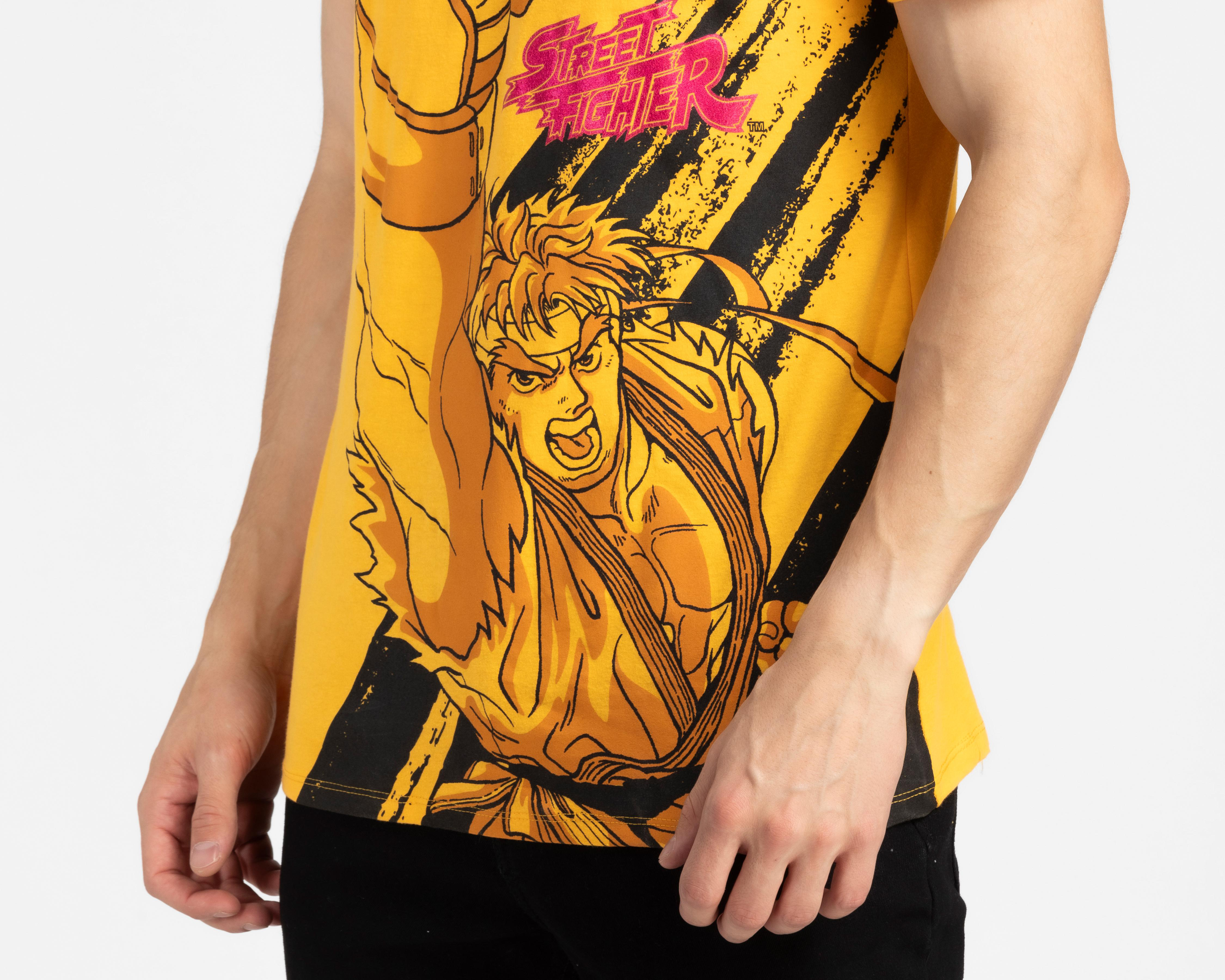 Foto 4 pulgar | Playera Street Fighter Cuello Redondo