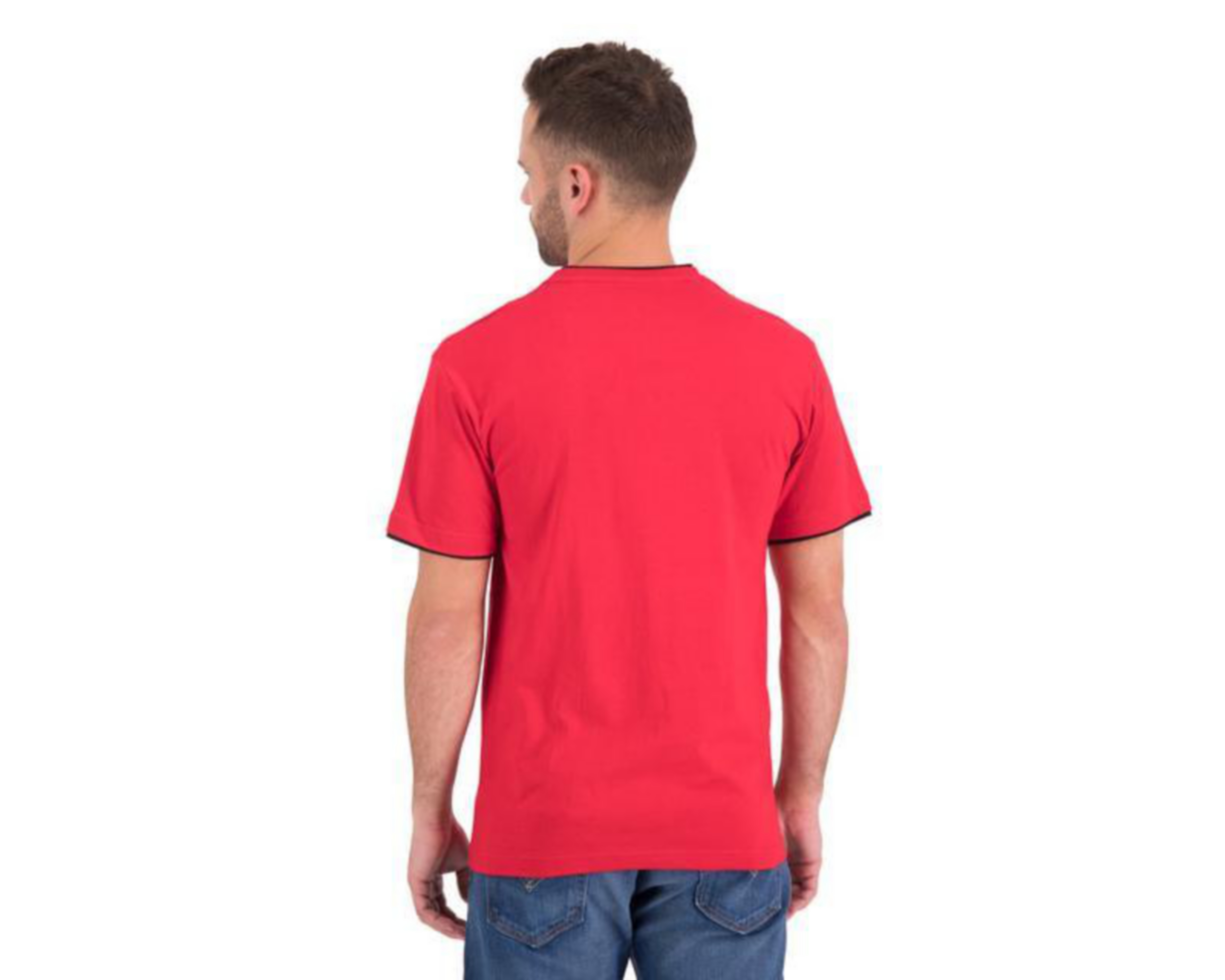 Foto 3 pulgar | Playera Cuello V Roja marca Refill para Hombre