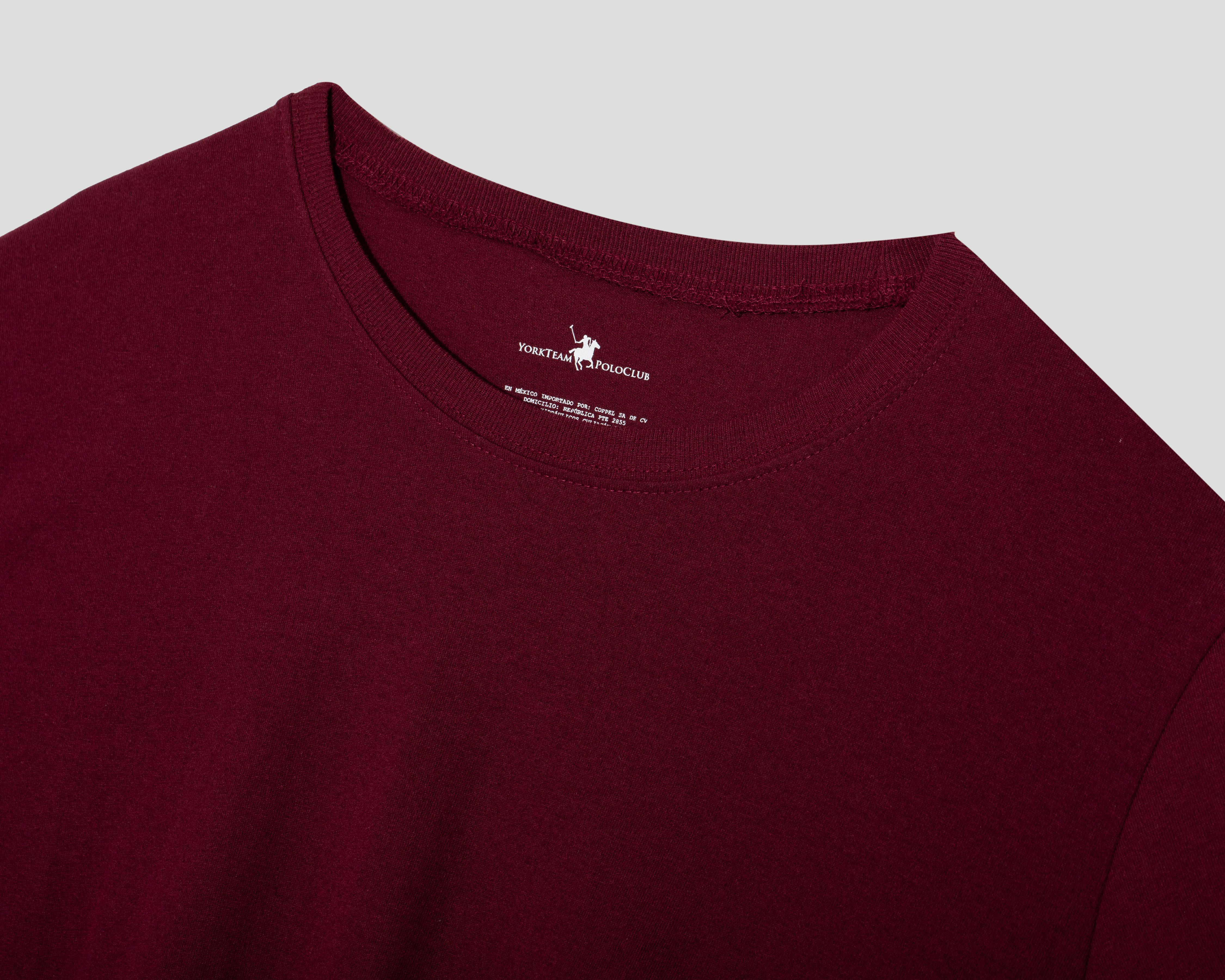 Foto 4 pulgar | Camiseta Interior Cuello Redondo York Team Polo Club para Hombre 3 Piezas