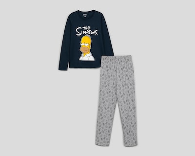 Foto 1 | Pijama Disney The Simpson para Hombre 2 Piezas
