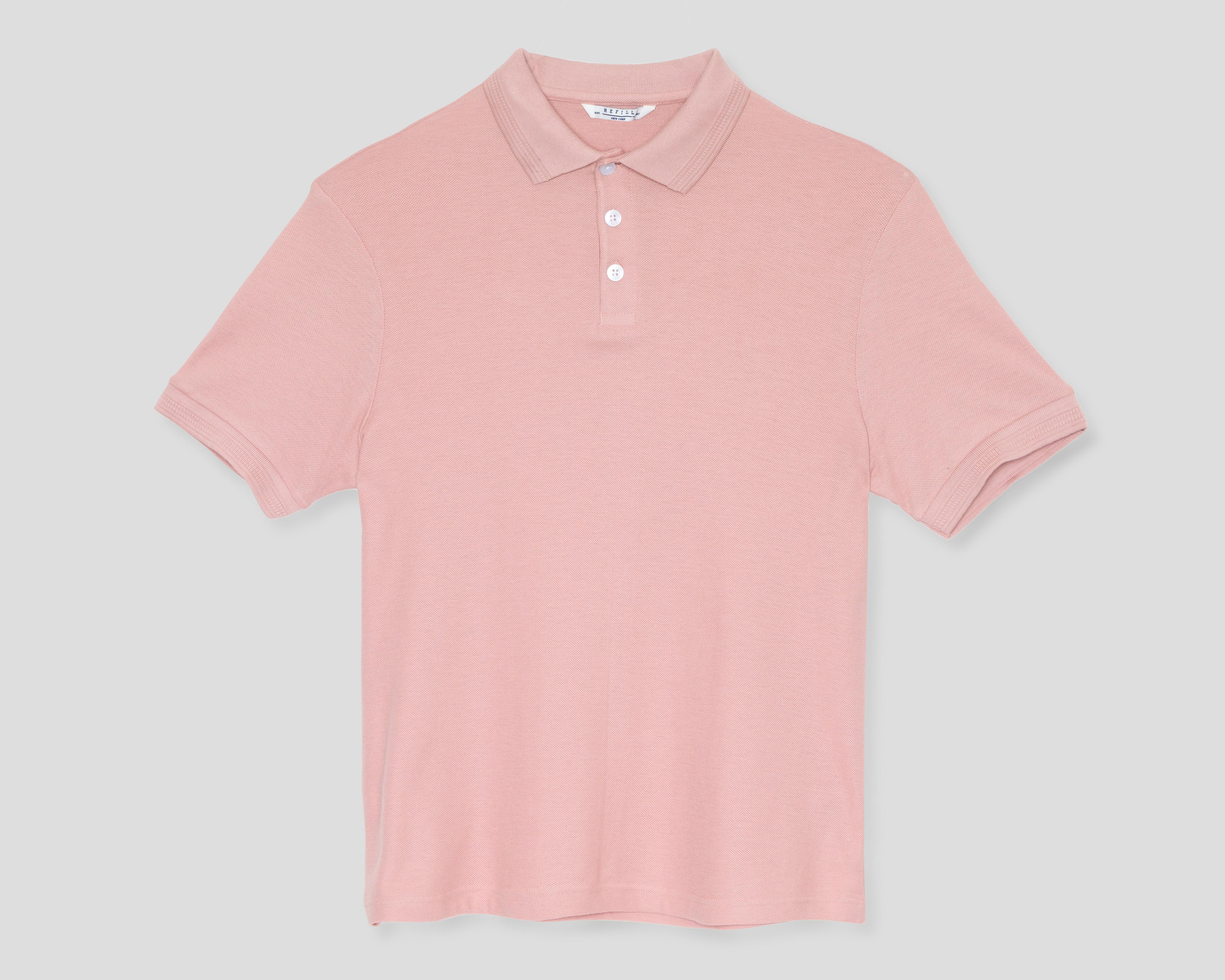 Foto 2 pulgar | Playera Polo Refill Rosa para Hombre