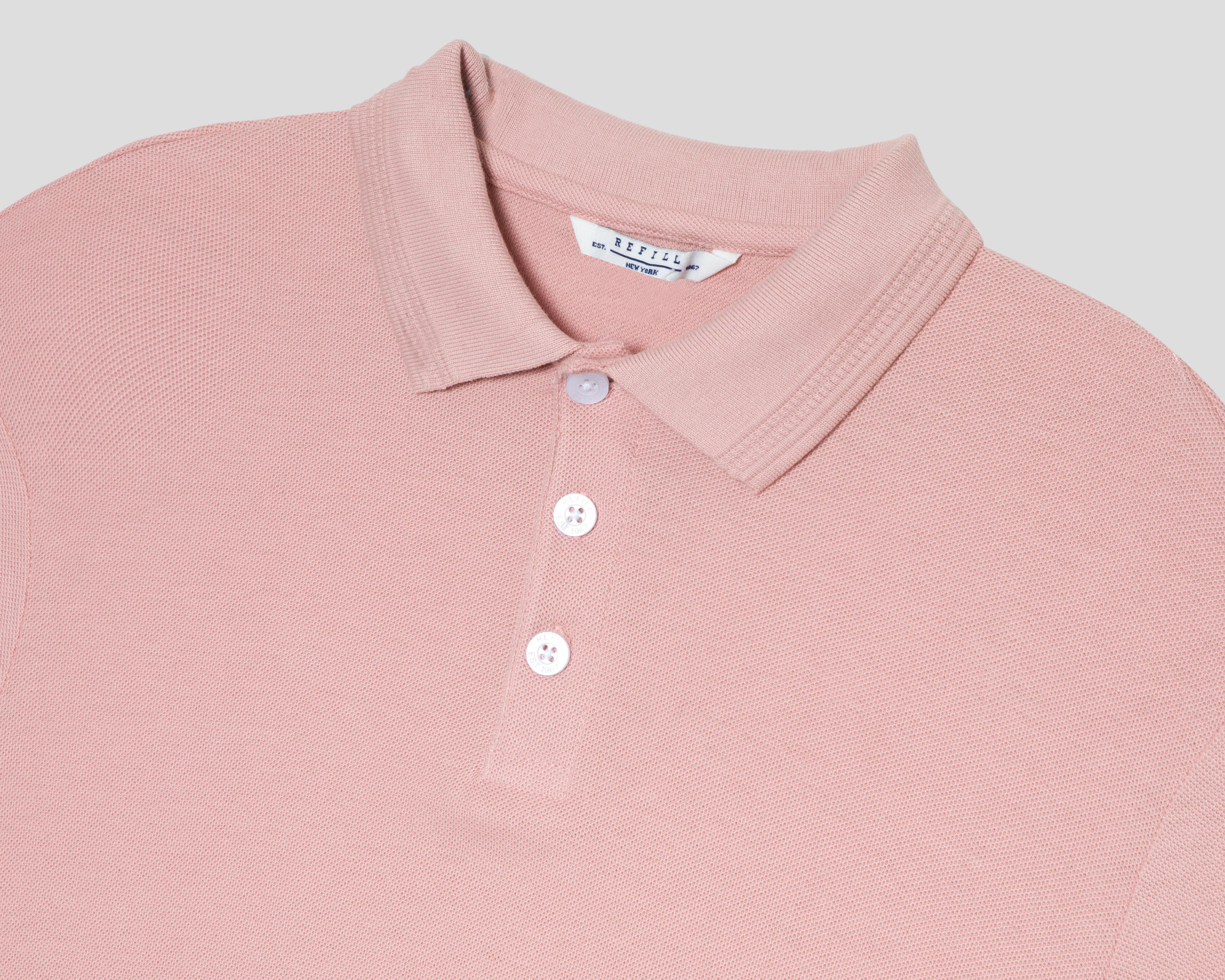 Foto 4 pulgar | Playera Polo Refill Rosa para Hombre