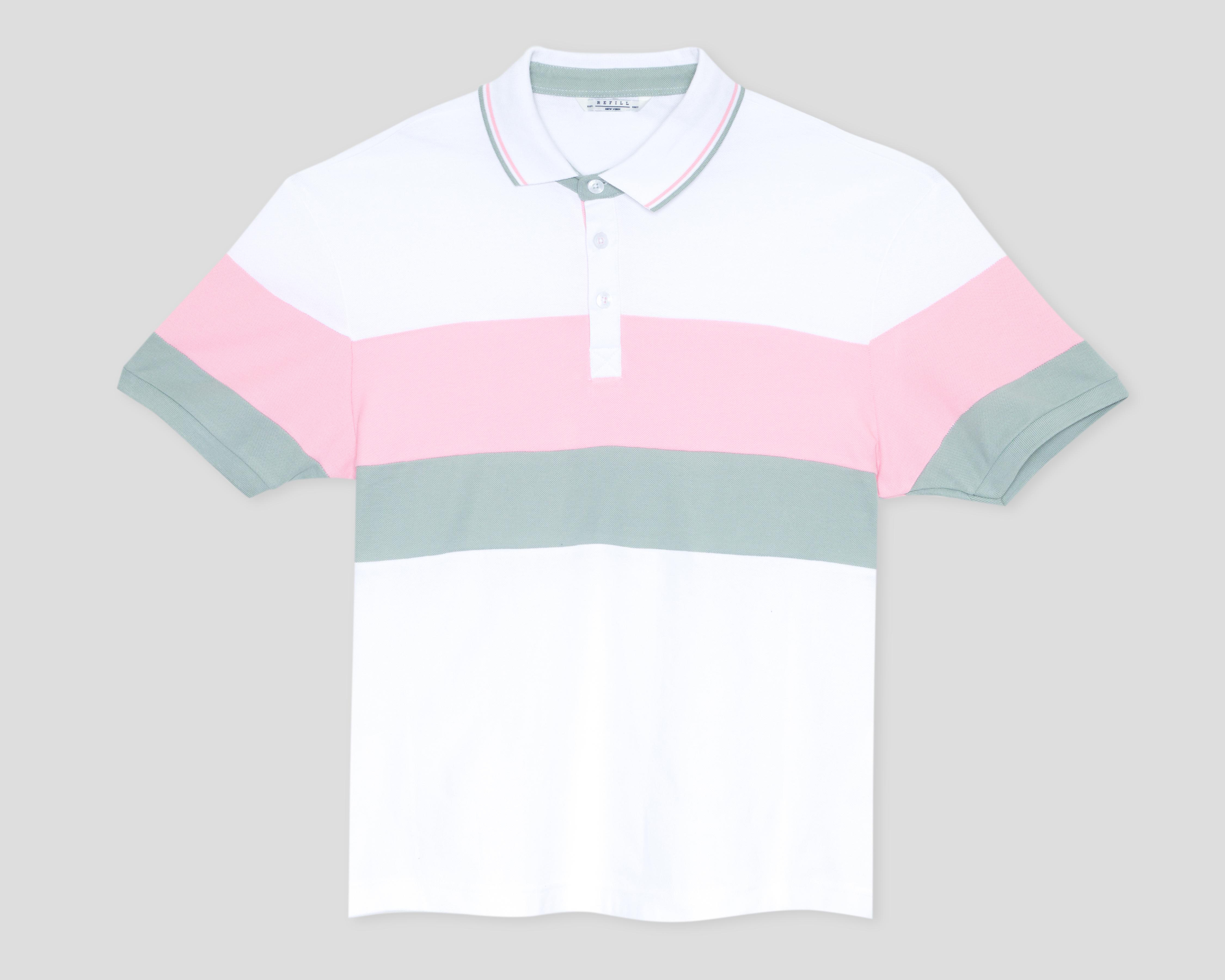 Foto 2 pulgar | Playera Polo Refill Blanca para Hombre