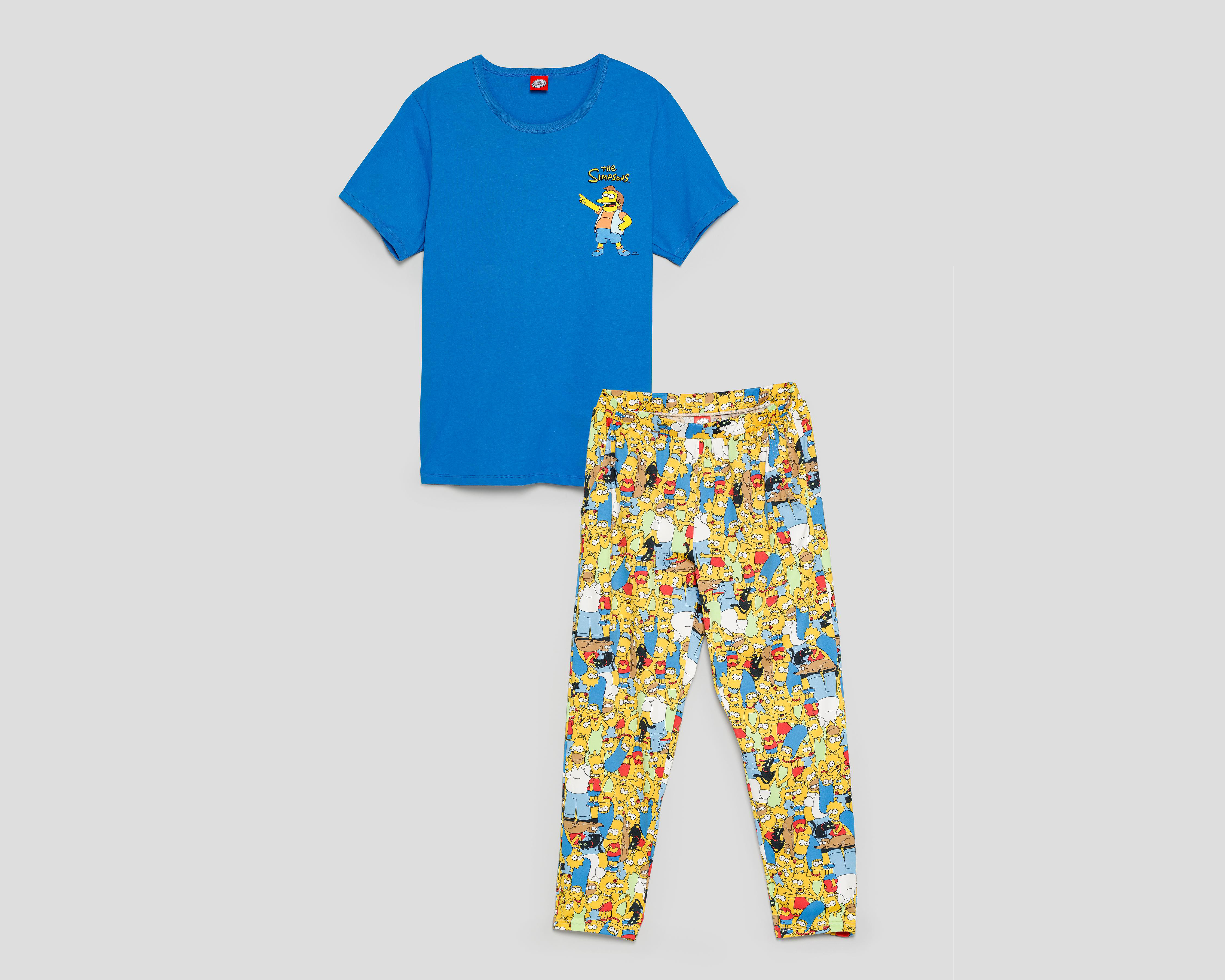 Foto 2 pulgar | Pijama The Simpsons para Hombre 2 Piezas