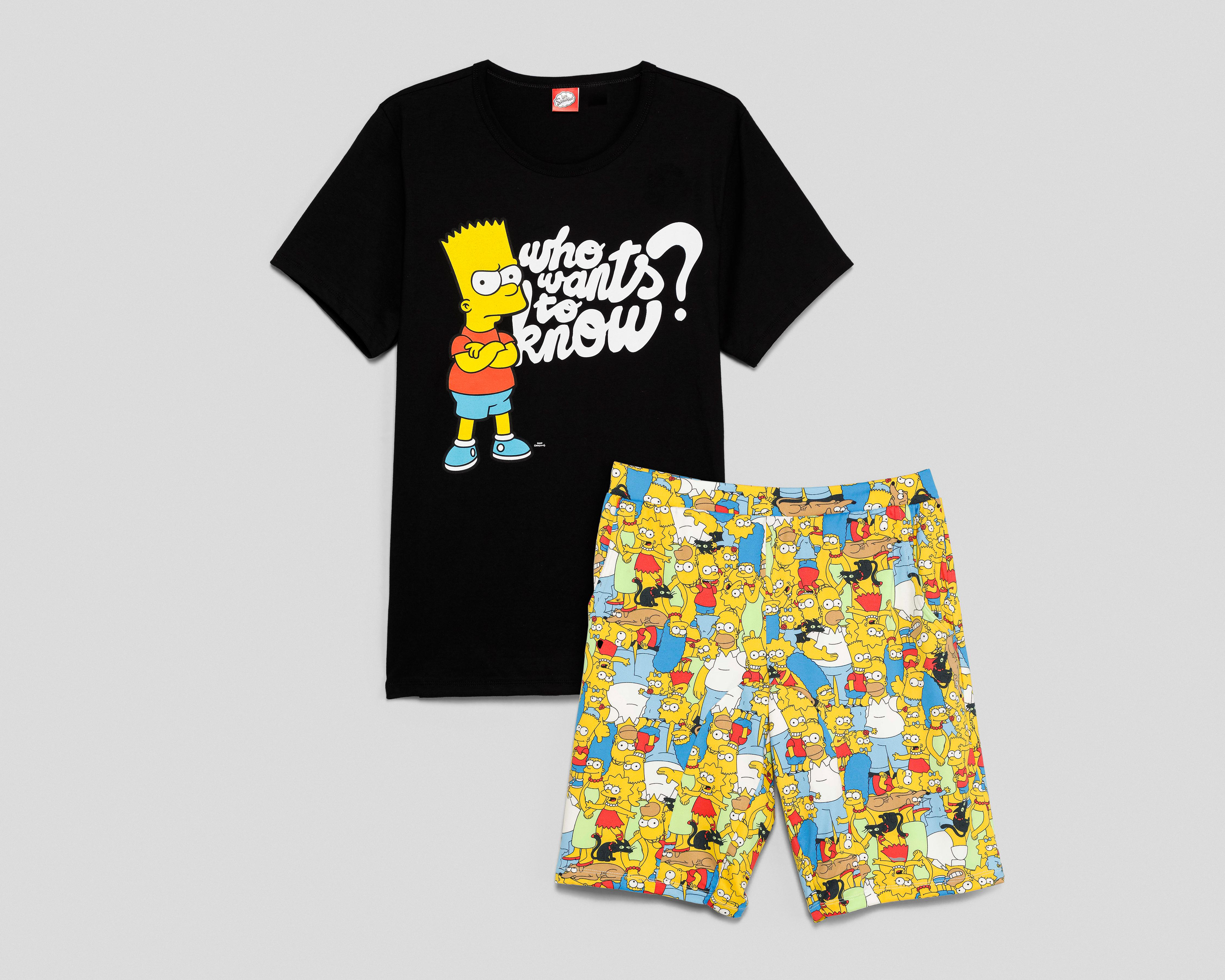 Foto 2 pulgar | Pijama The Simpsons para Hombre 2 Piezas