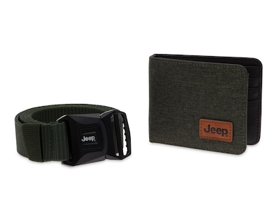 Foto 1 | Set de Cartera y Cinturón Jeep Verde Olivo