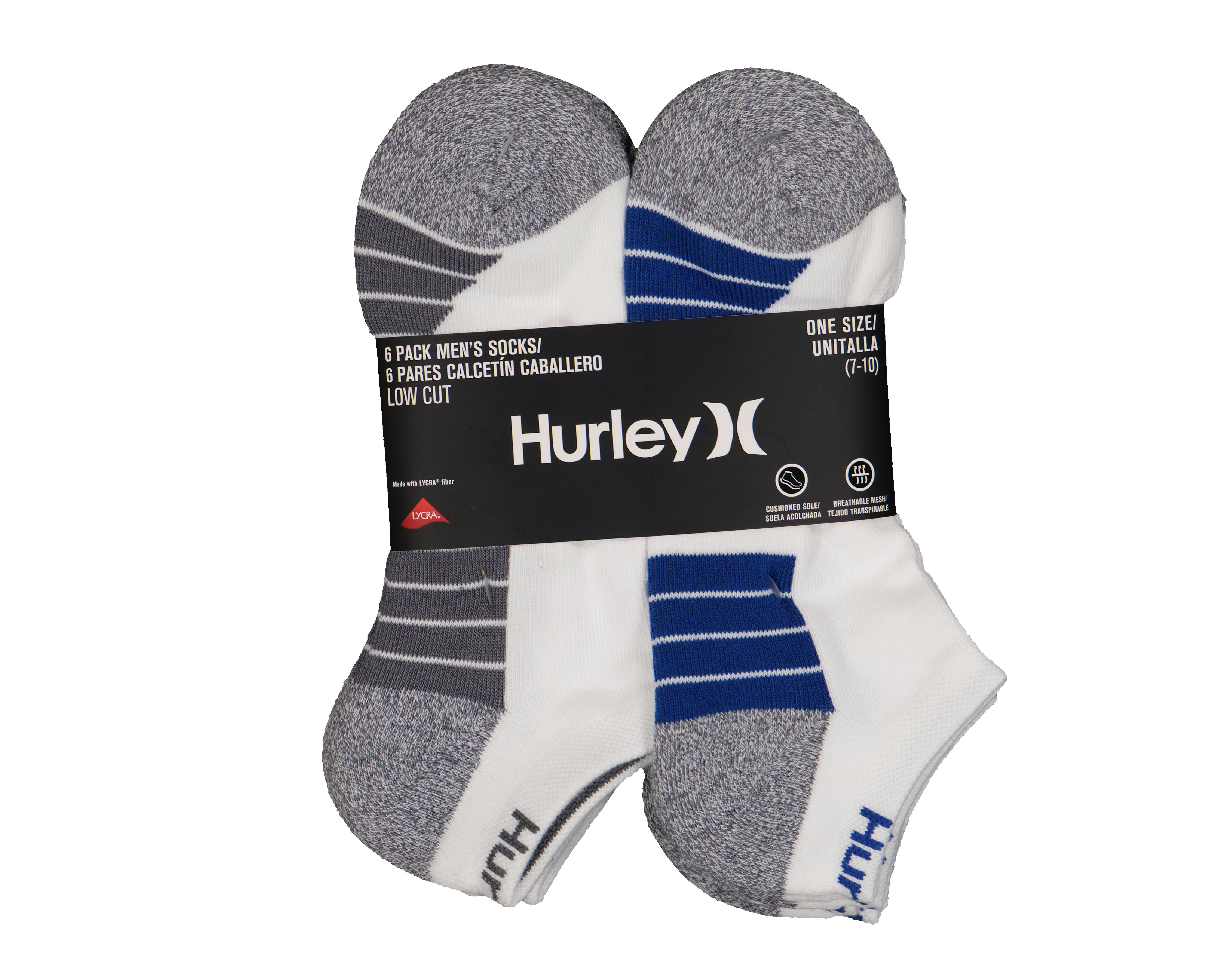 Foto 3 | Calcetines Deportivos Hurley para Hombre 6 Pares