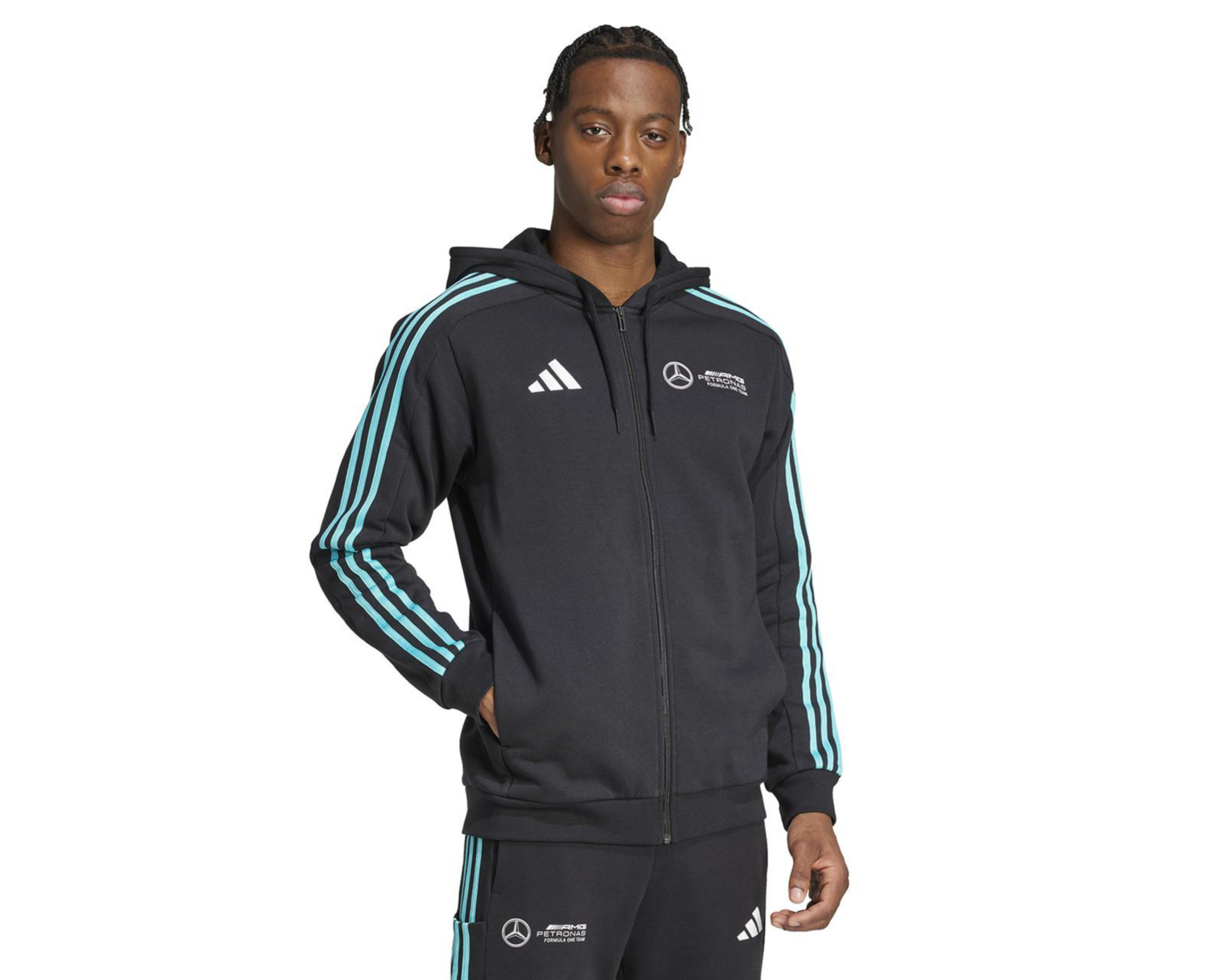 Foto 2 | Sudadera Deportiva Adidas ADN Mercedes AMG PETRONAS F1 para Hombre