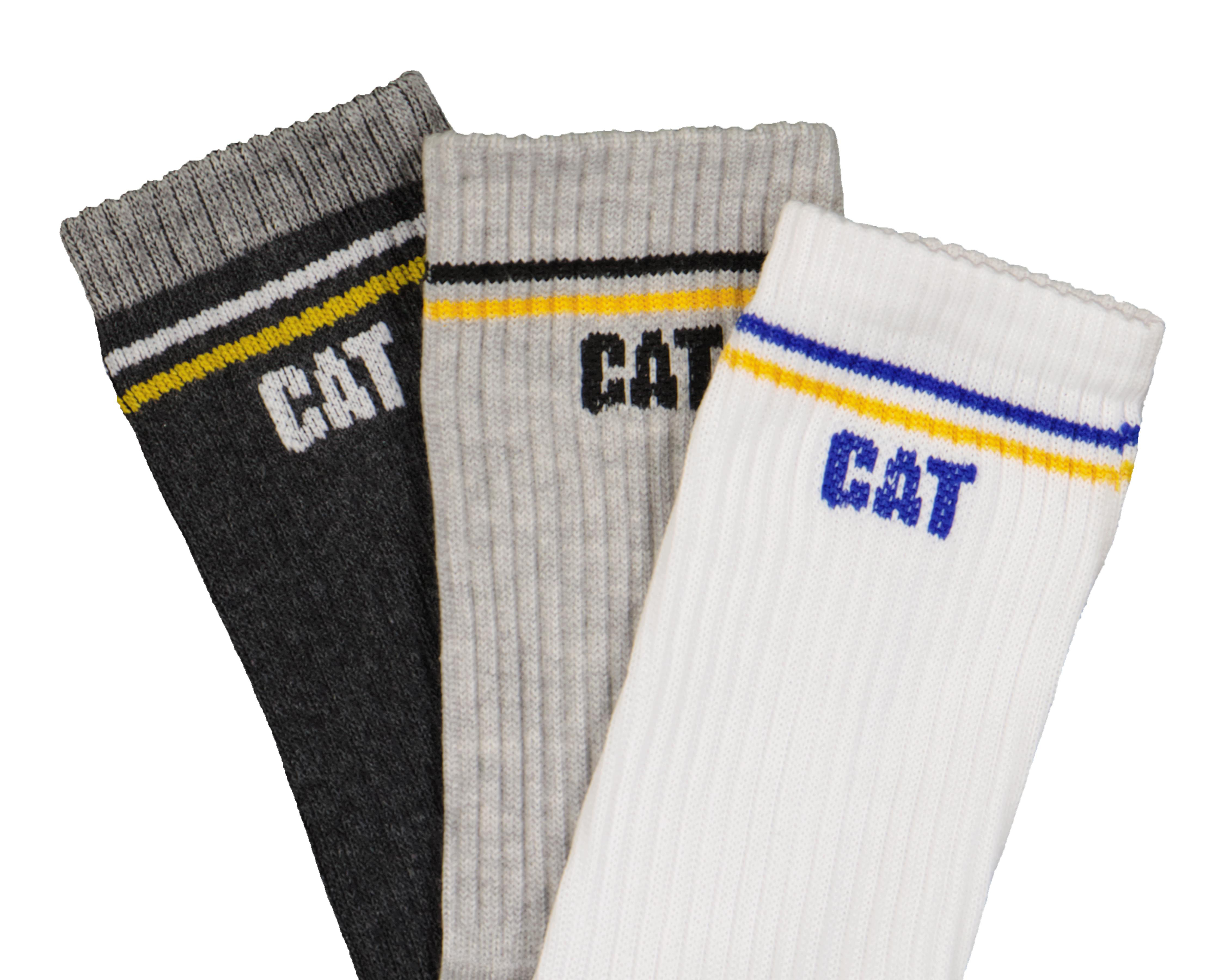 Foto 3 pulgar | Calcetas Largas Deportivas CAT para Hombre 3 Pares