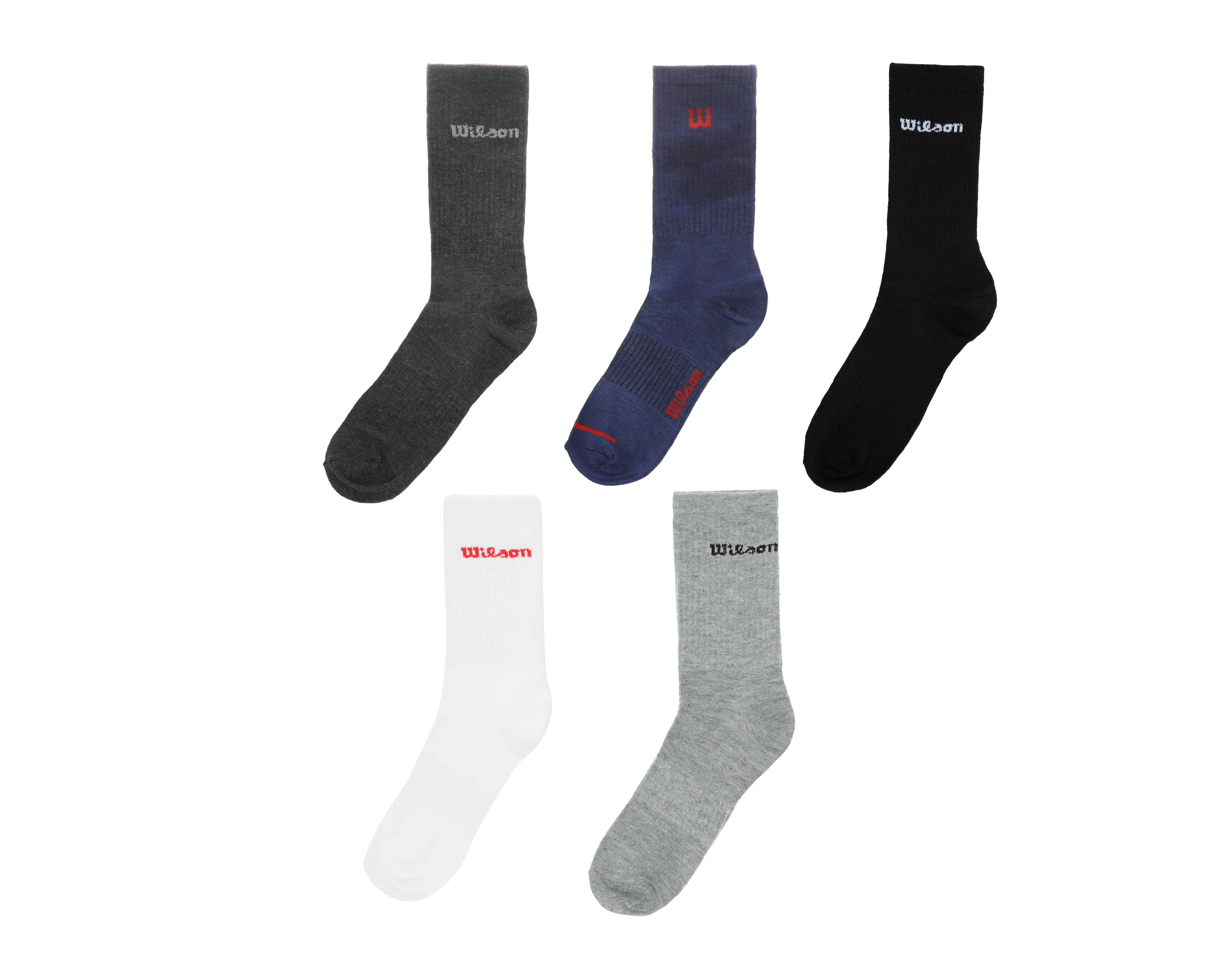 Calcetas Deportivas Wilson para Hombre 5 Pares