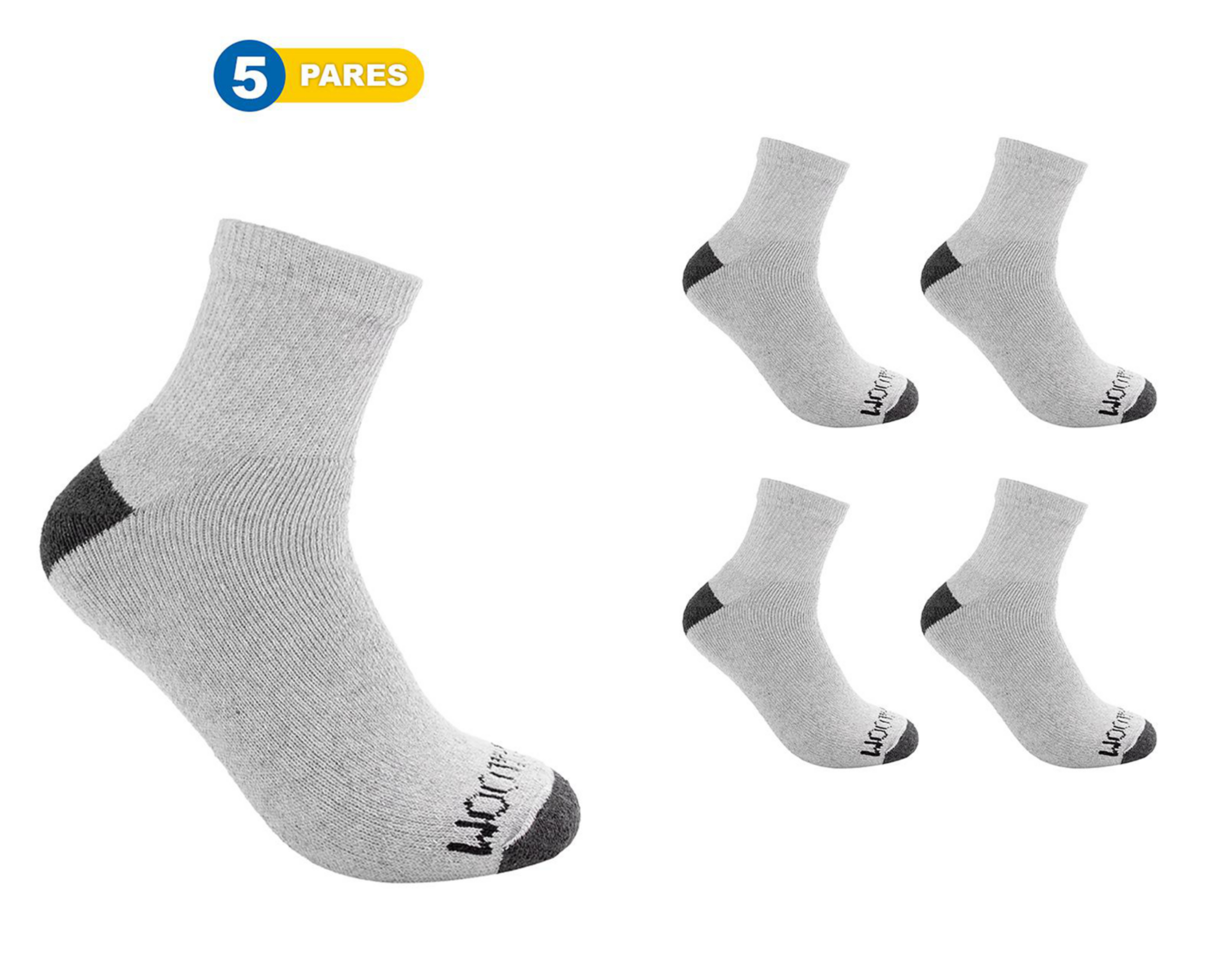 Calcetas Deportivas Fruit of the Loom para Hombre 5 Pares