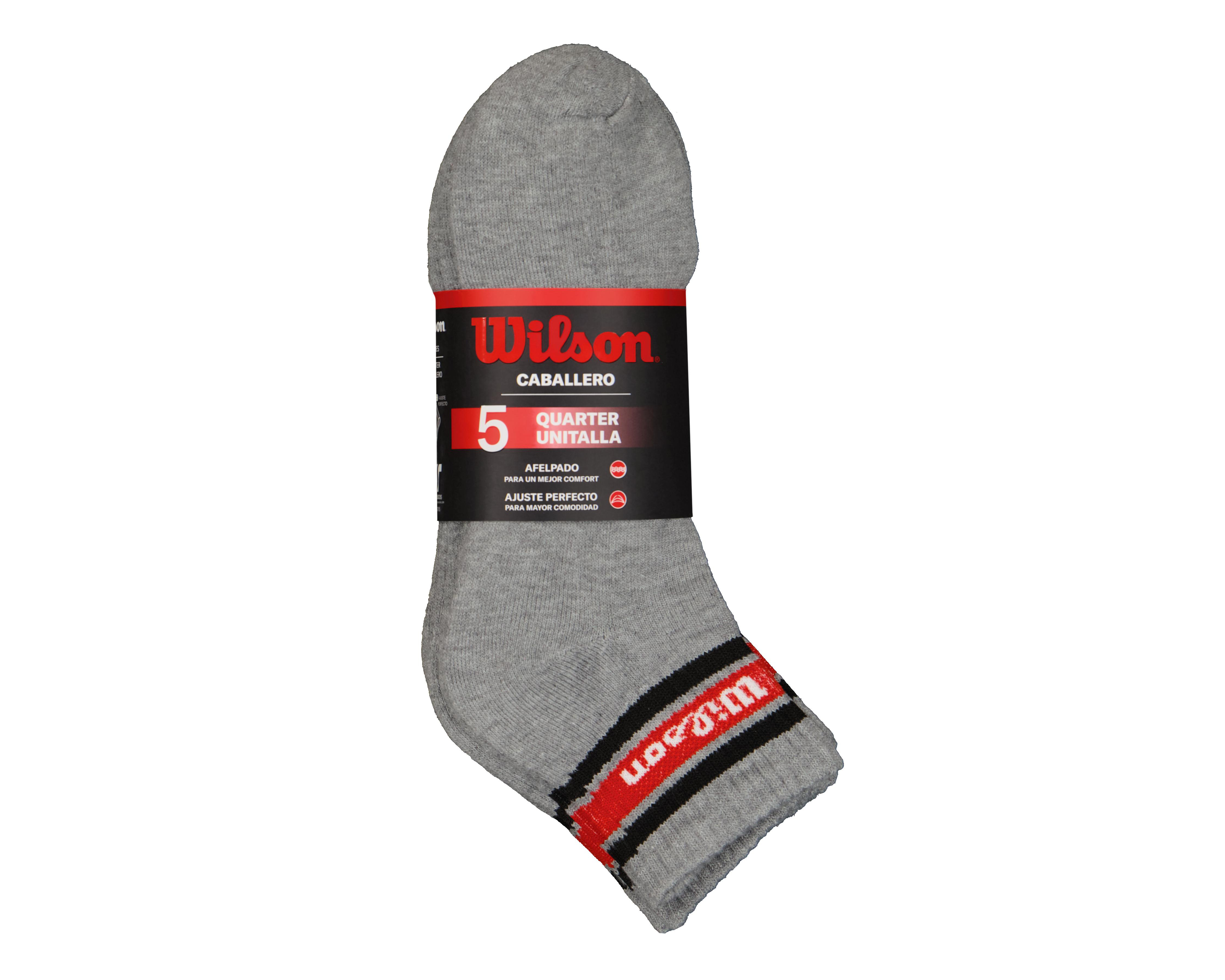 Foto 3 | Calcetas Deportivas Wilson para Hombre 5 Pares