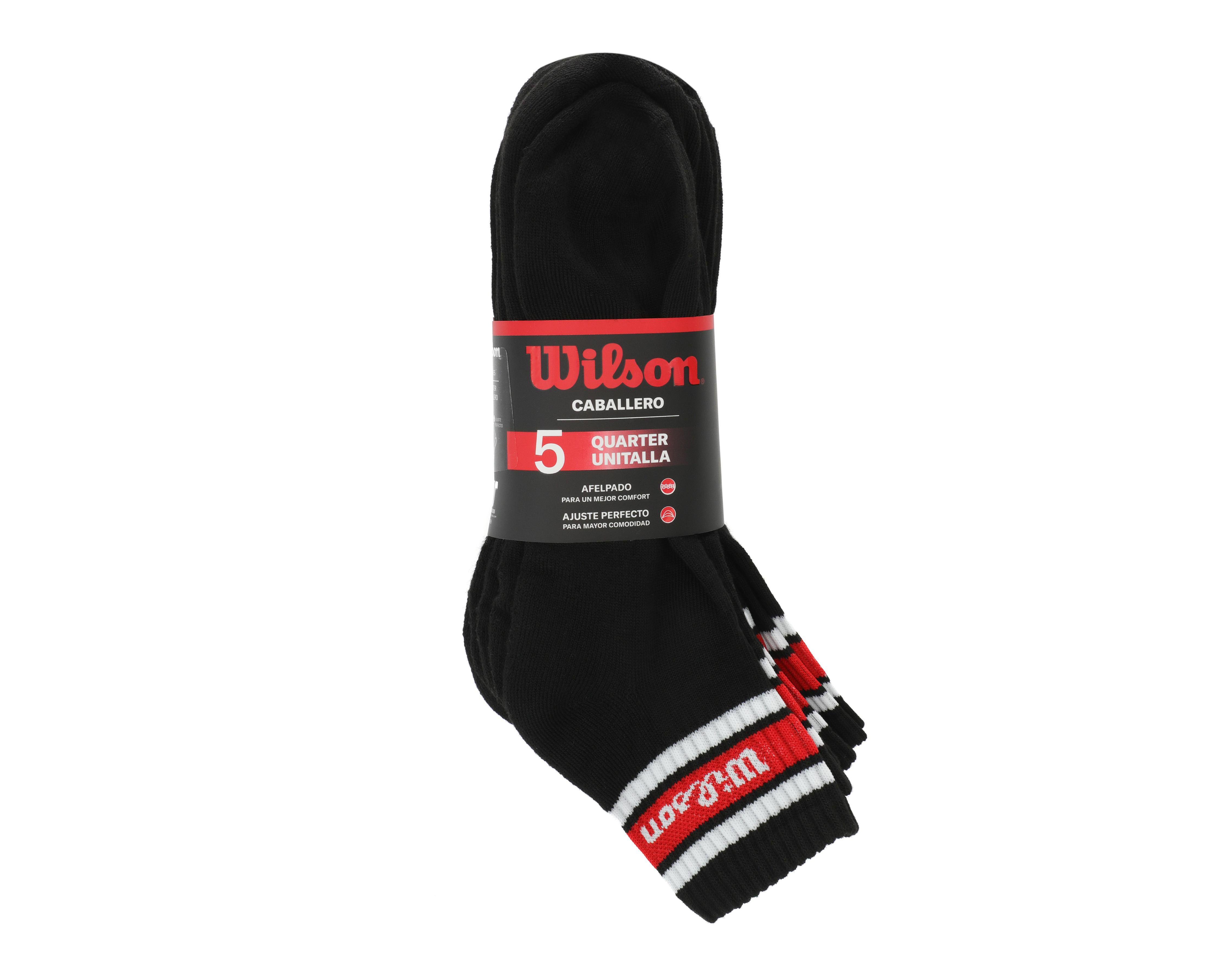 Foto 5 pulgar | Calcetas Deportivas Wilson para Hombre 5 Pares