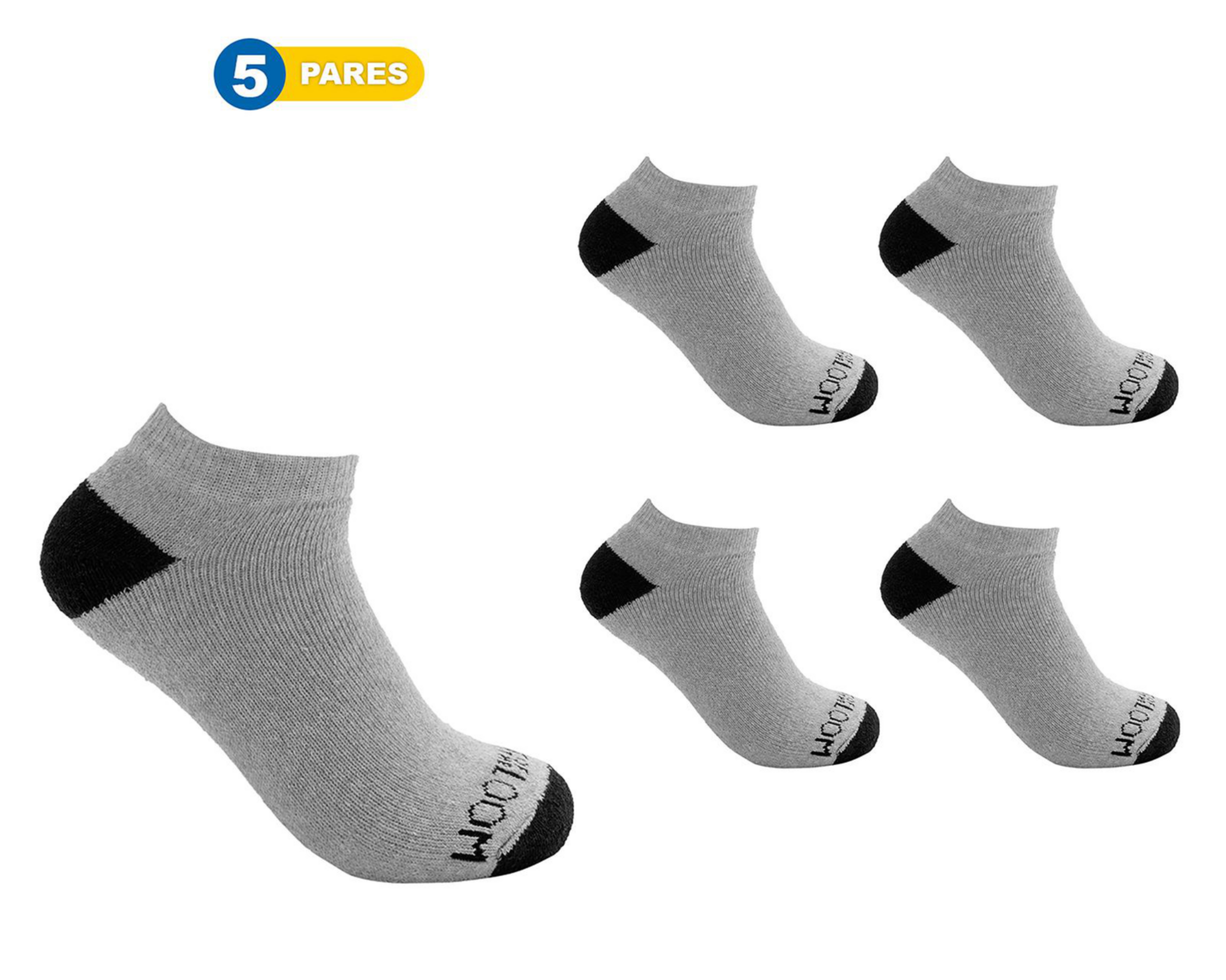 Foto 1 | Calcetas Deportivas Tines Fruit Of The Loom para Hombre 5 Pares