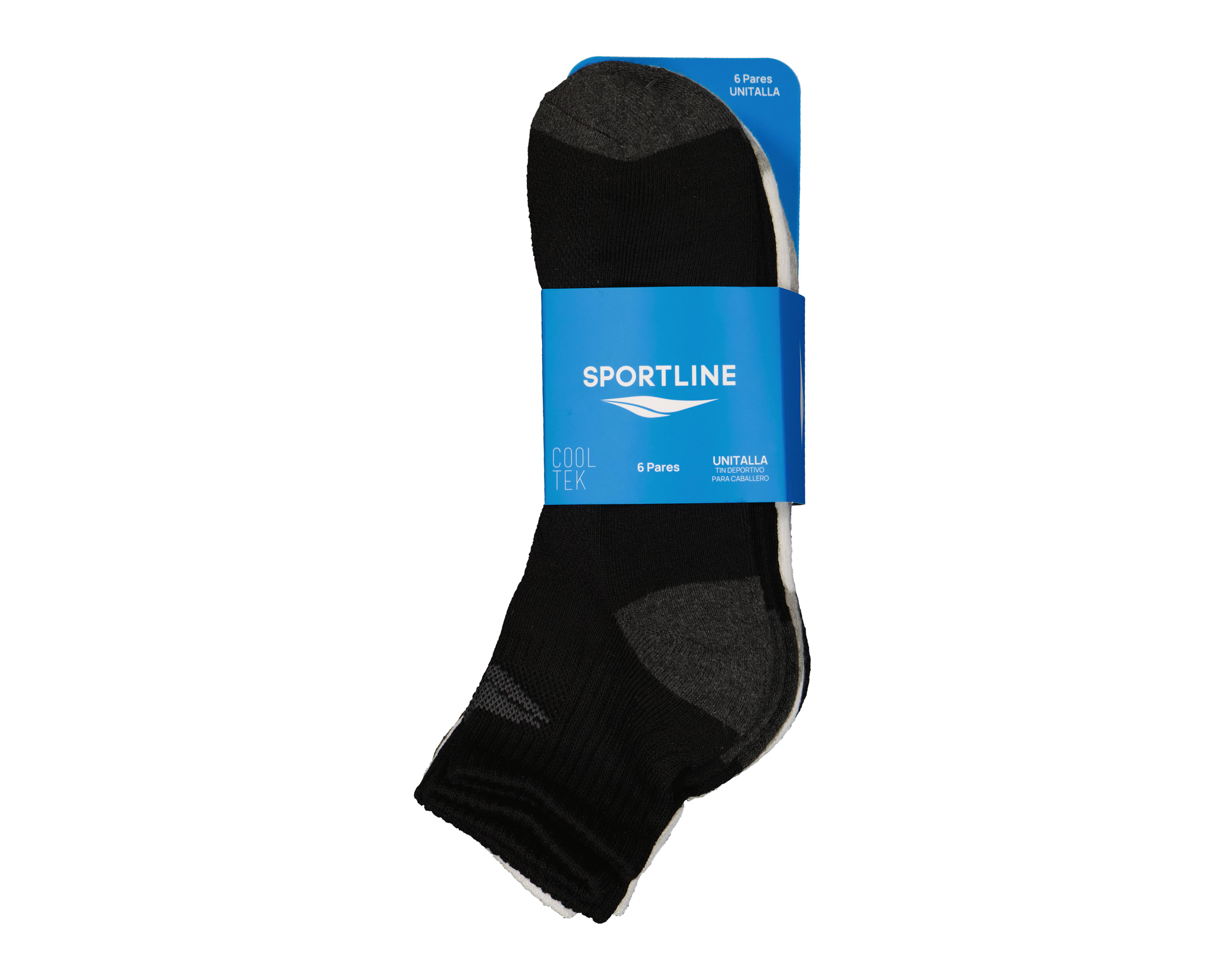 Foto 4 pulgar | Calcetas Deportivas Sportline Cool Tek para Hombre 6 Pares