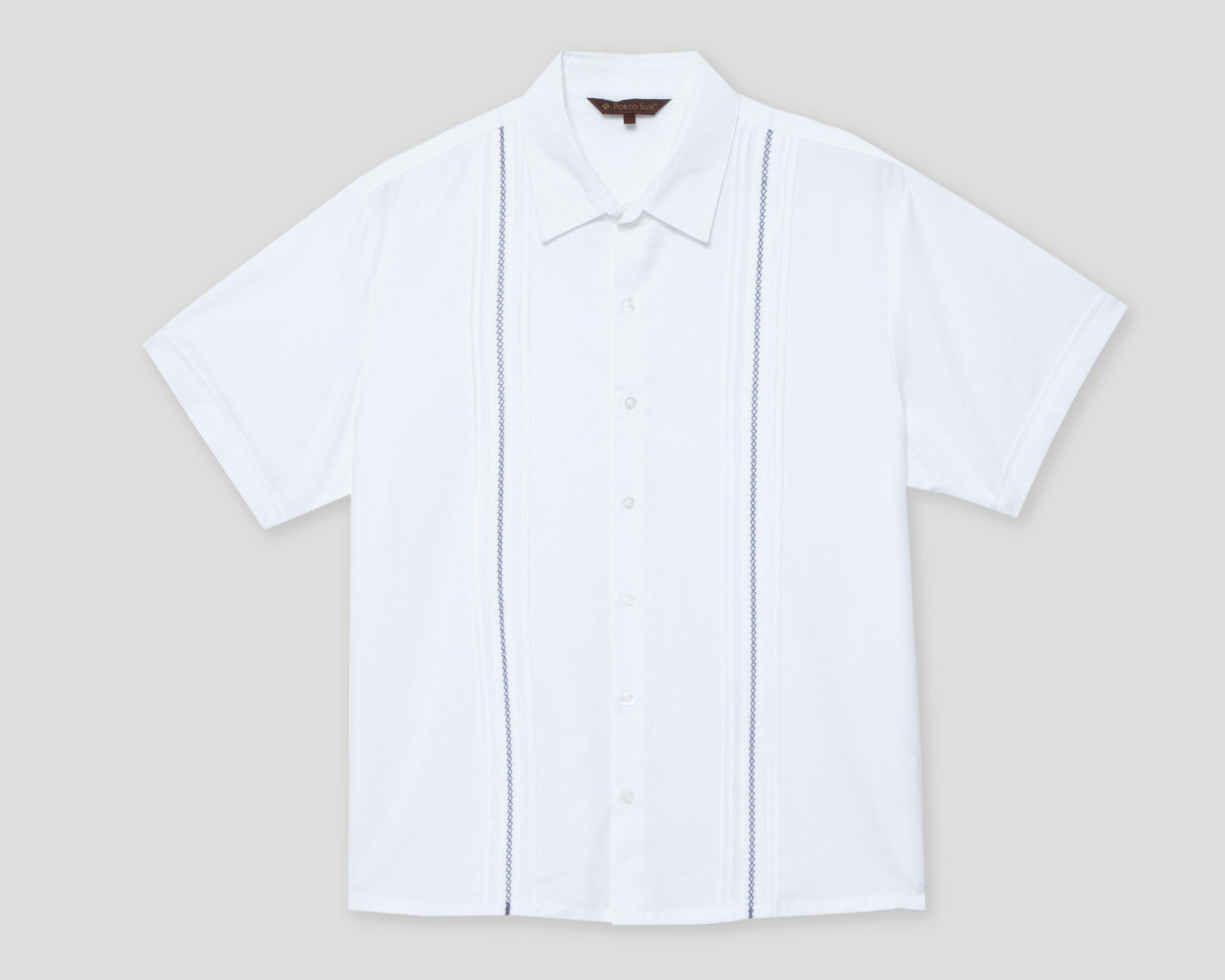 Foto 2 pulgar | Camisa Casual Porto Sur Regular Fit Blanca para Hombre