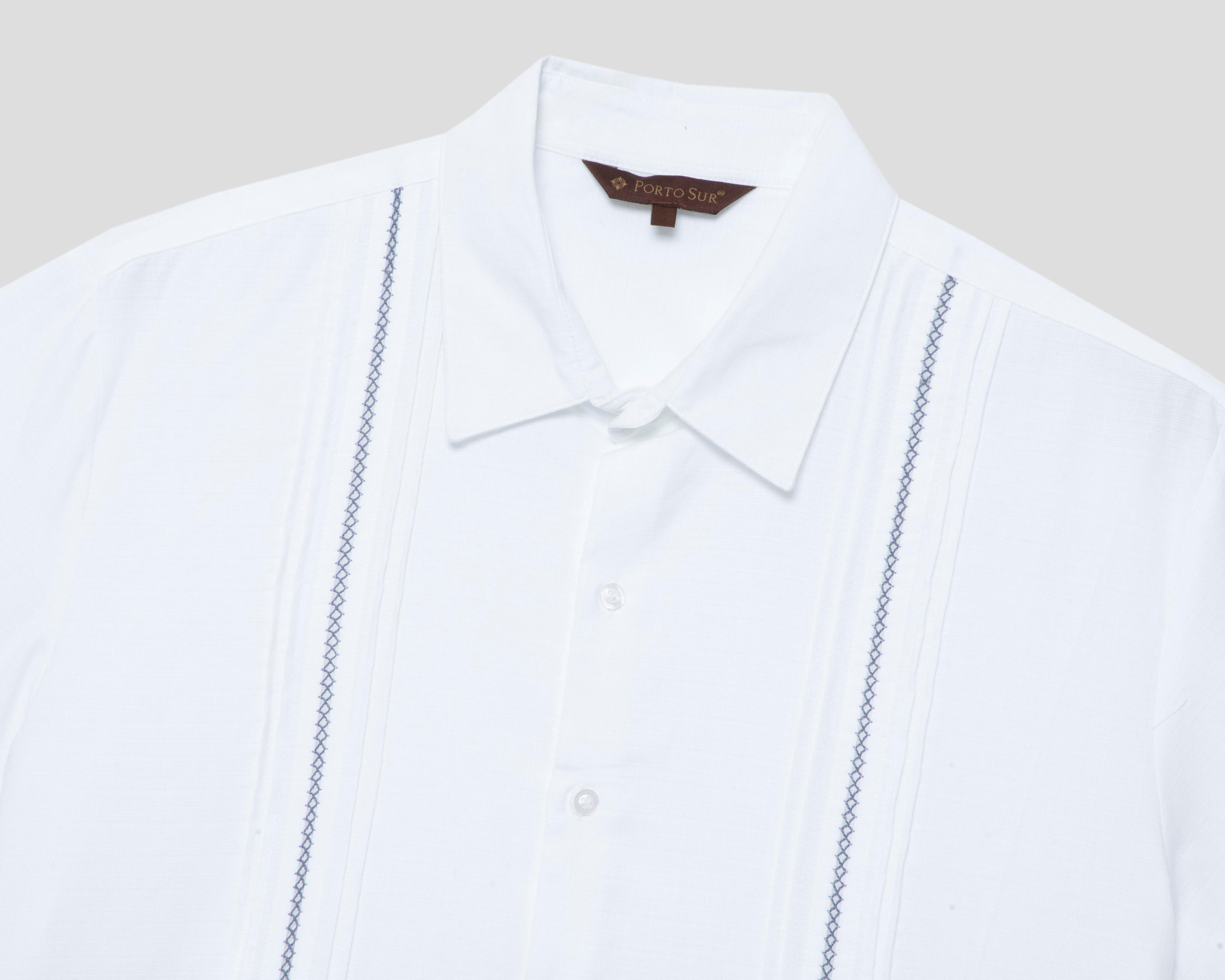 Foto 4 pulgar | Camisa Casual Porto Sur Regular Fit Blanca para Hombre