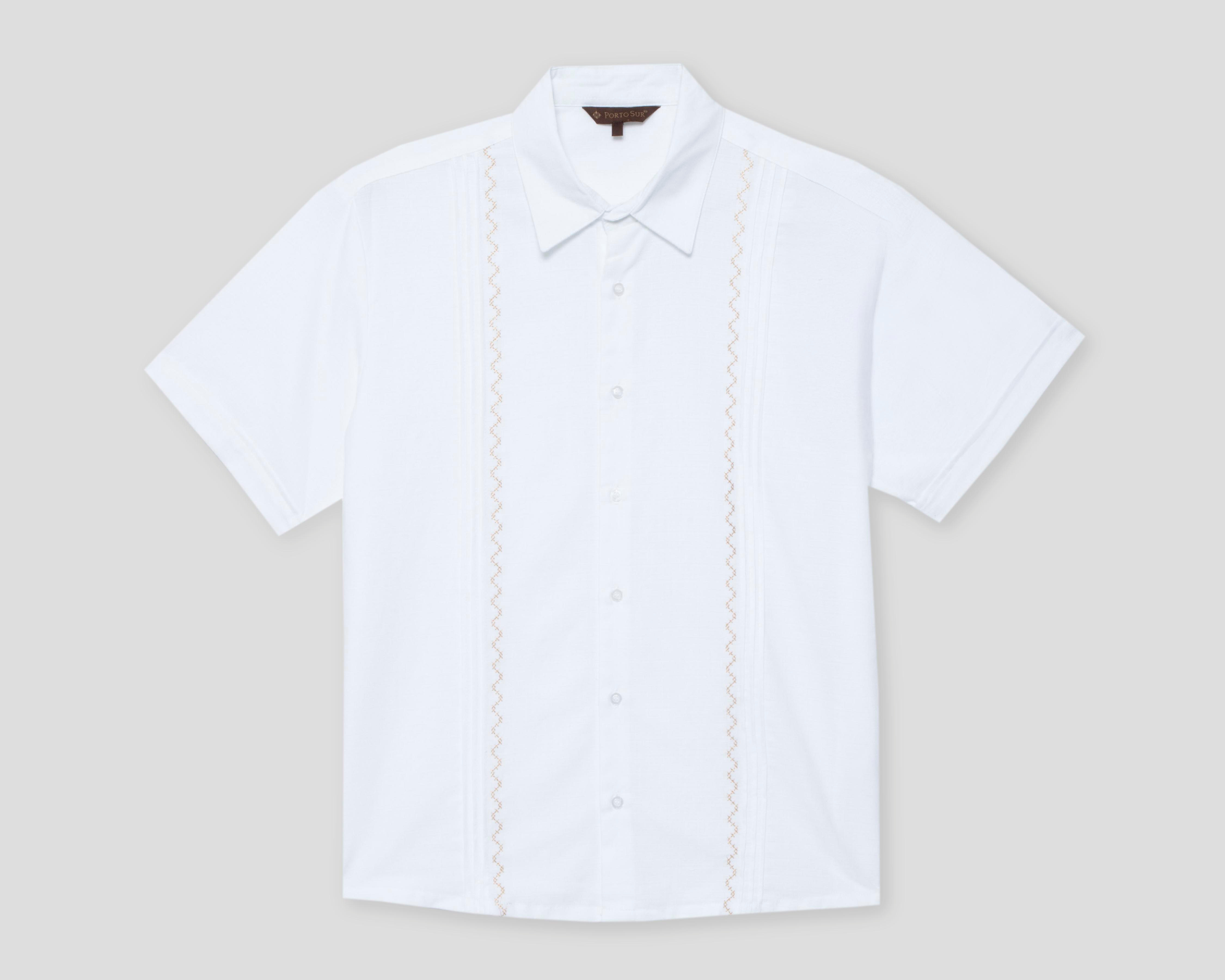 Foto 2 pulgar | Camisa Casual Porto Sur Regular Fit Blanca para Hombre