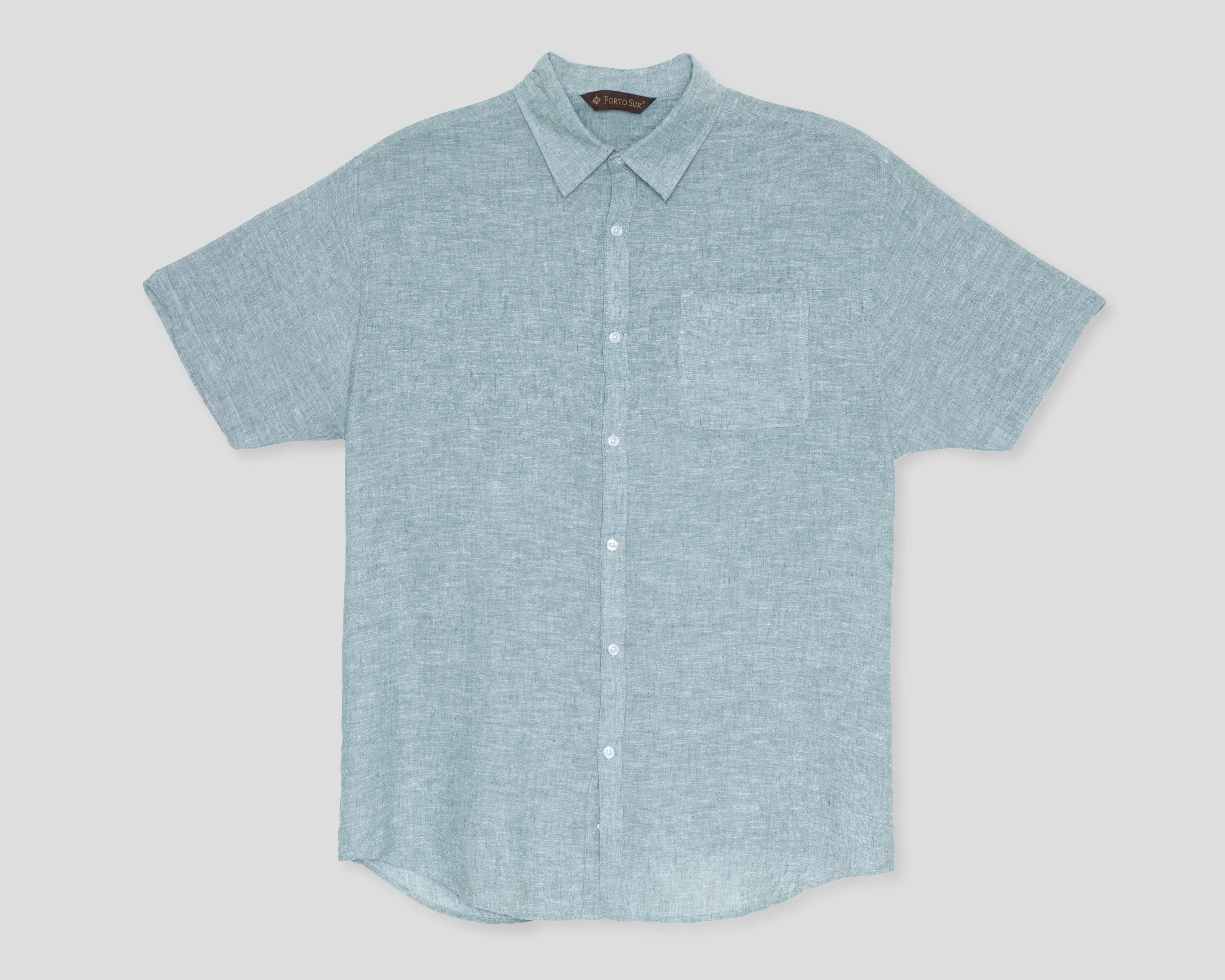 Camisa Casual Porto Sur Regular Fit Lisa para Hombre