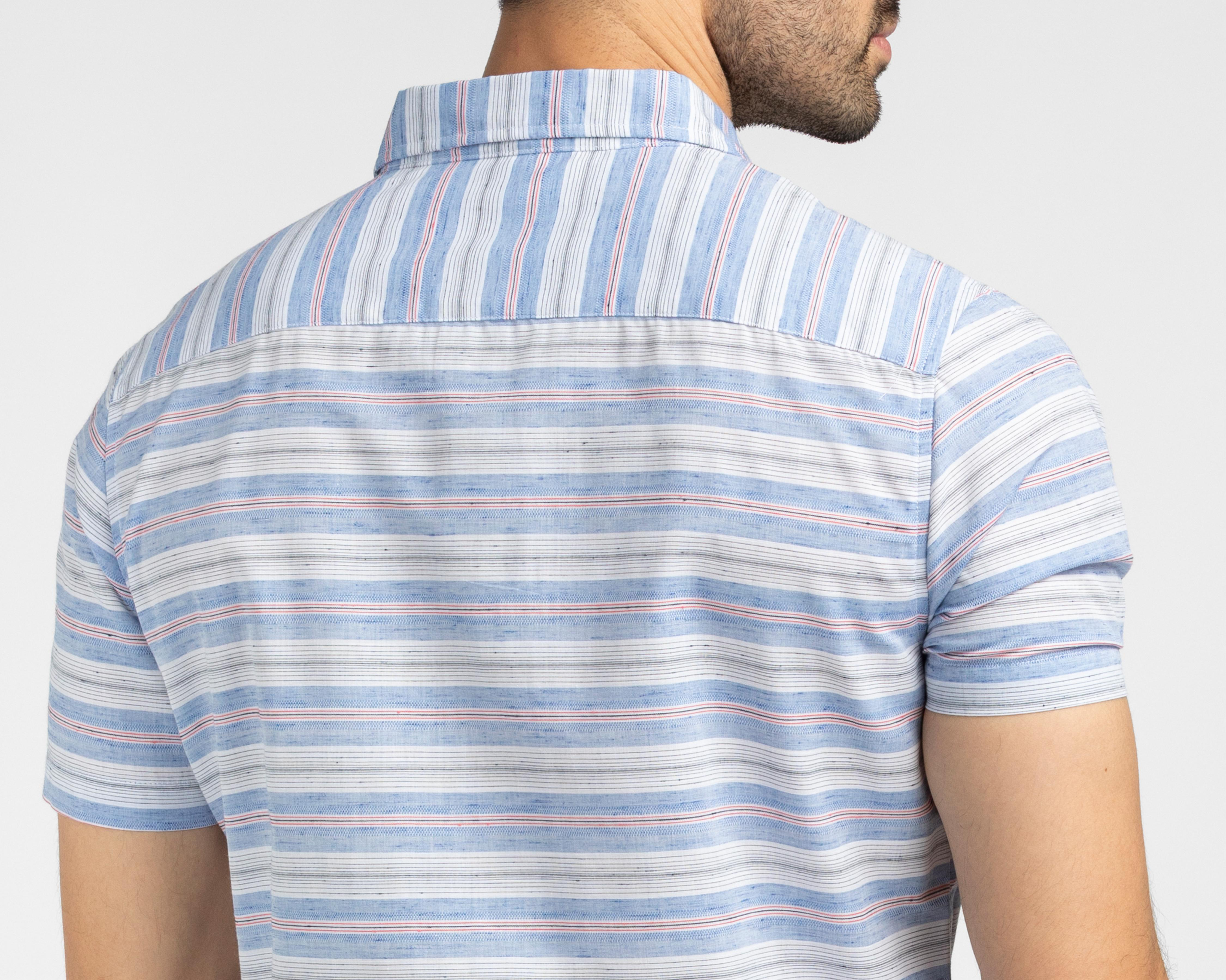 Foto 5 | Camisa Casual Refill Regular Fit a Rayas para Hombre