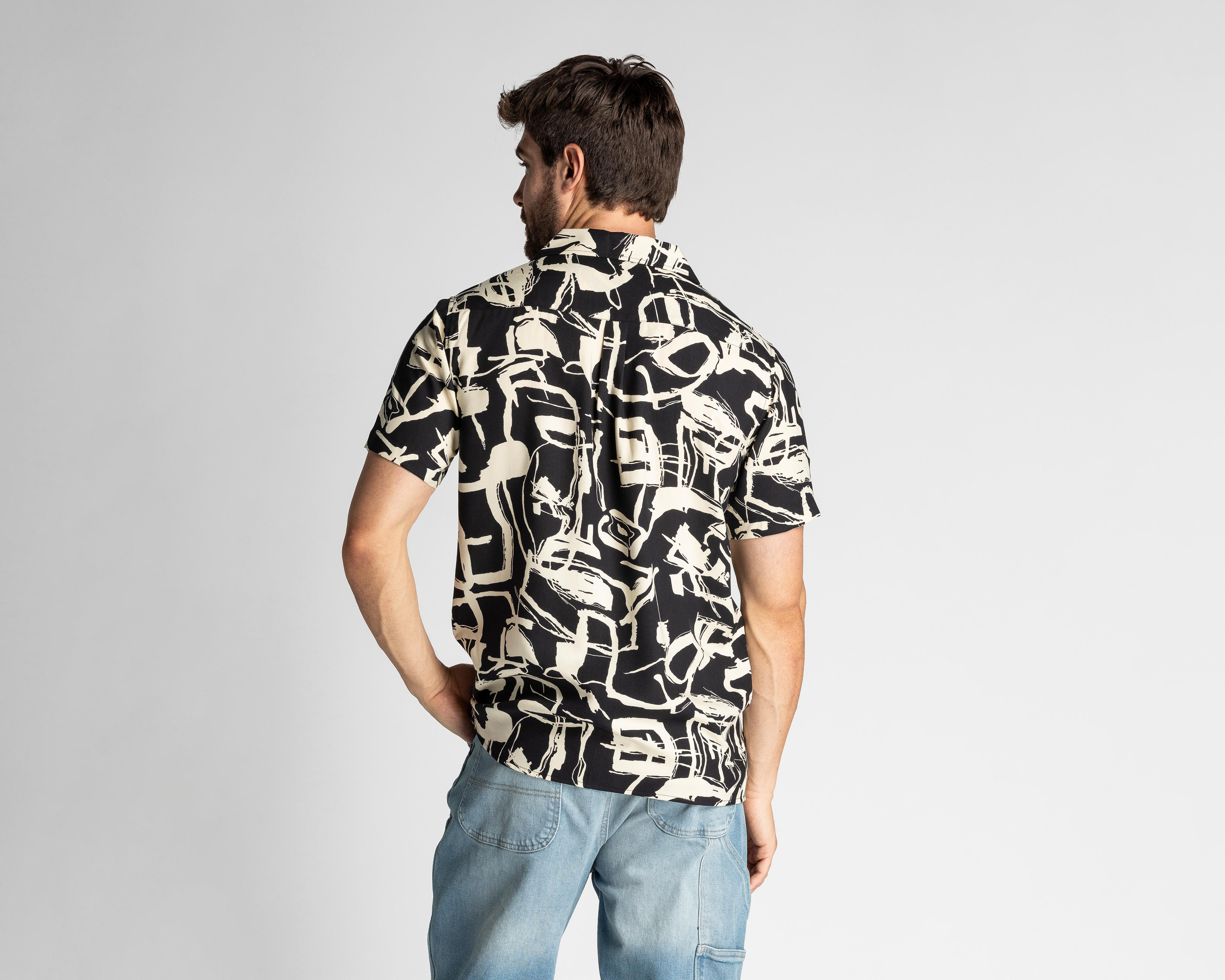 Foto 4 pulgar | Camisa Casual Strona Regular Fit Estampada para Hombre