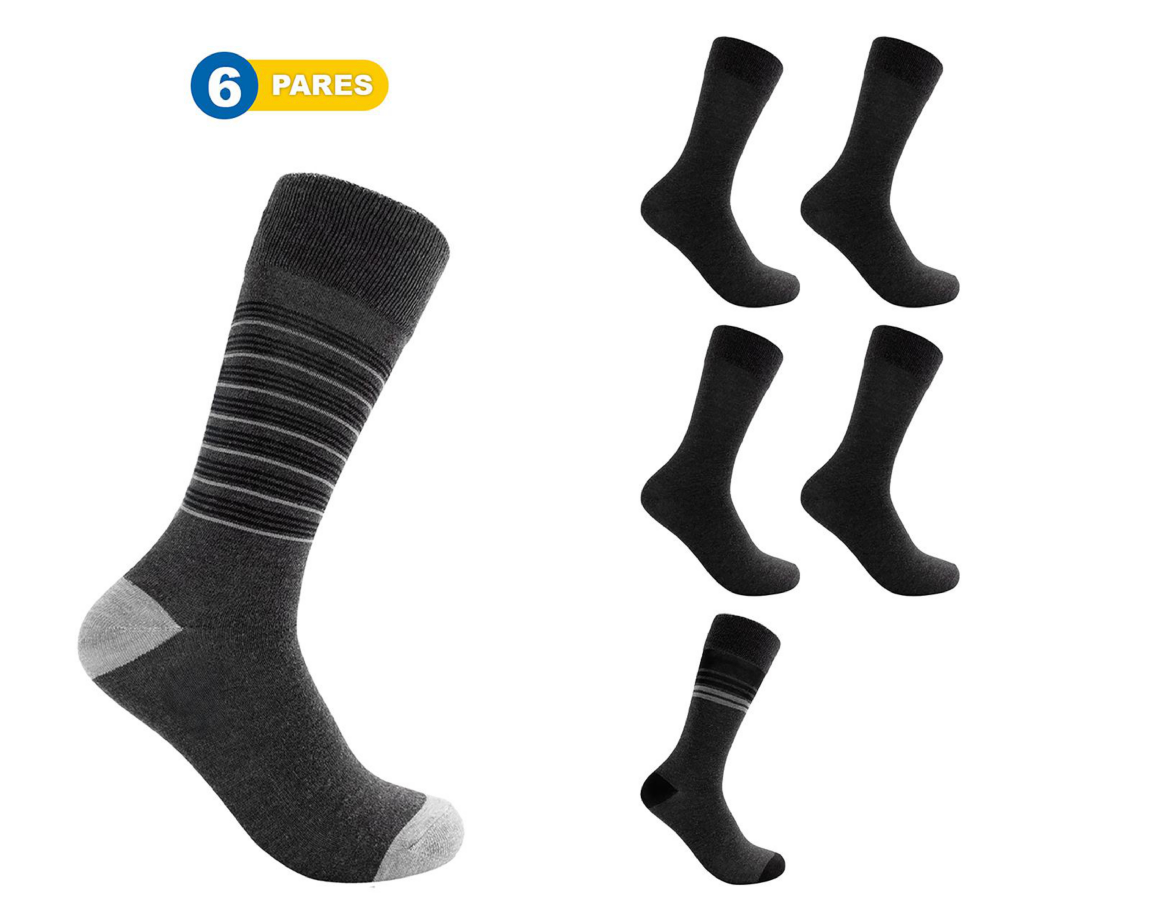 Calcetas Largas Lee para Hombre 6 Pares
