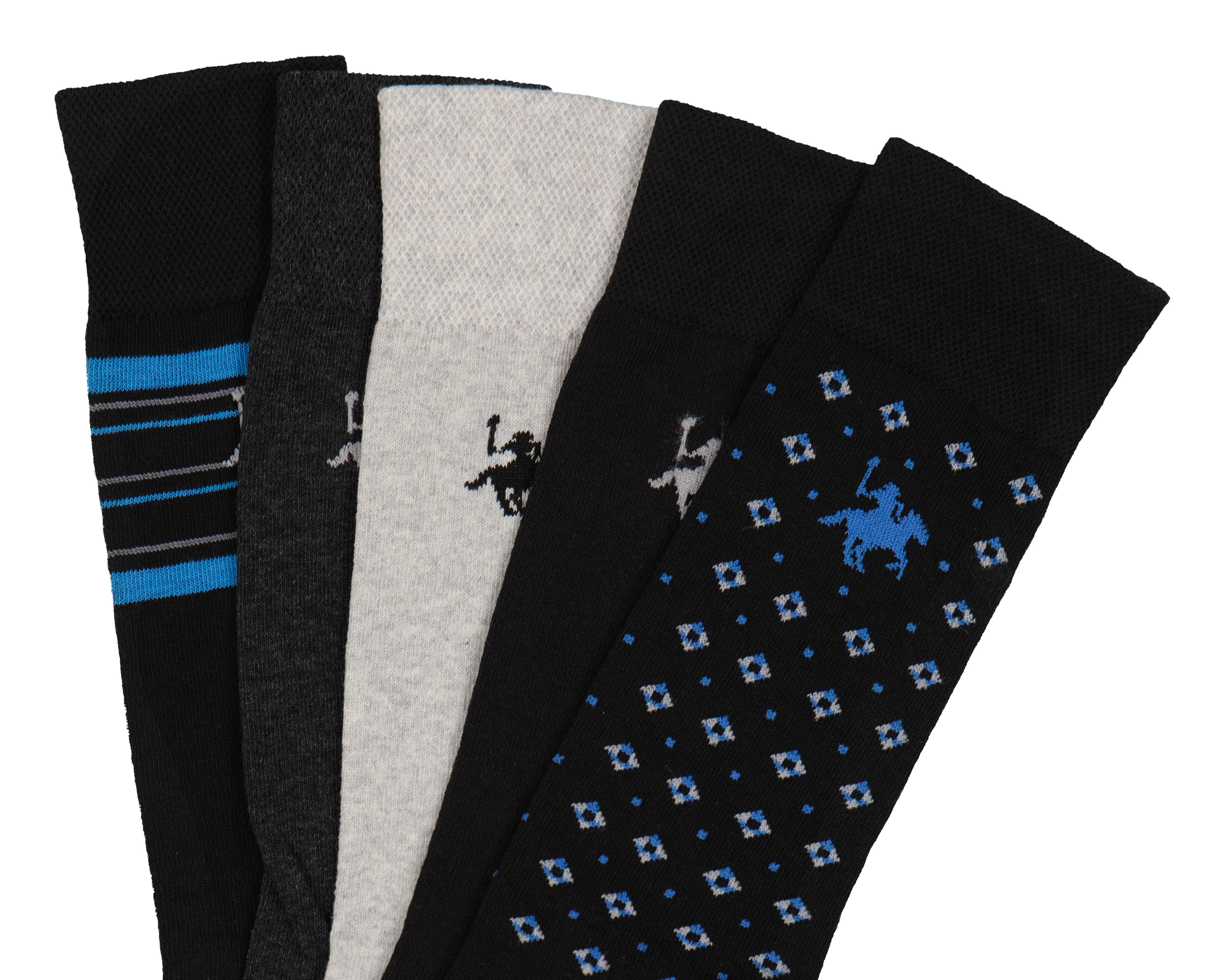 Foto 2 | Calcetas de Vestir York Team Polo Club para Hombre 5 Pares