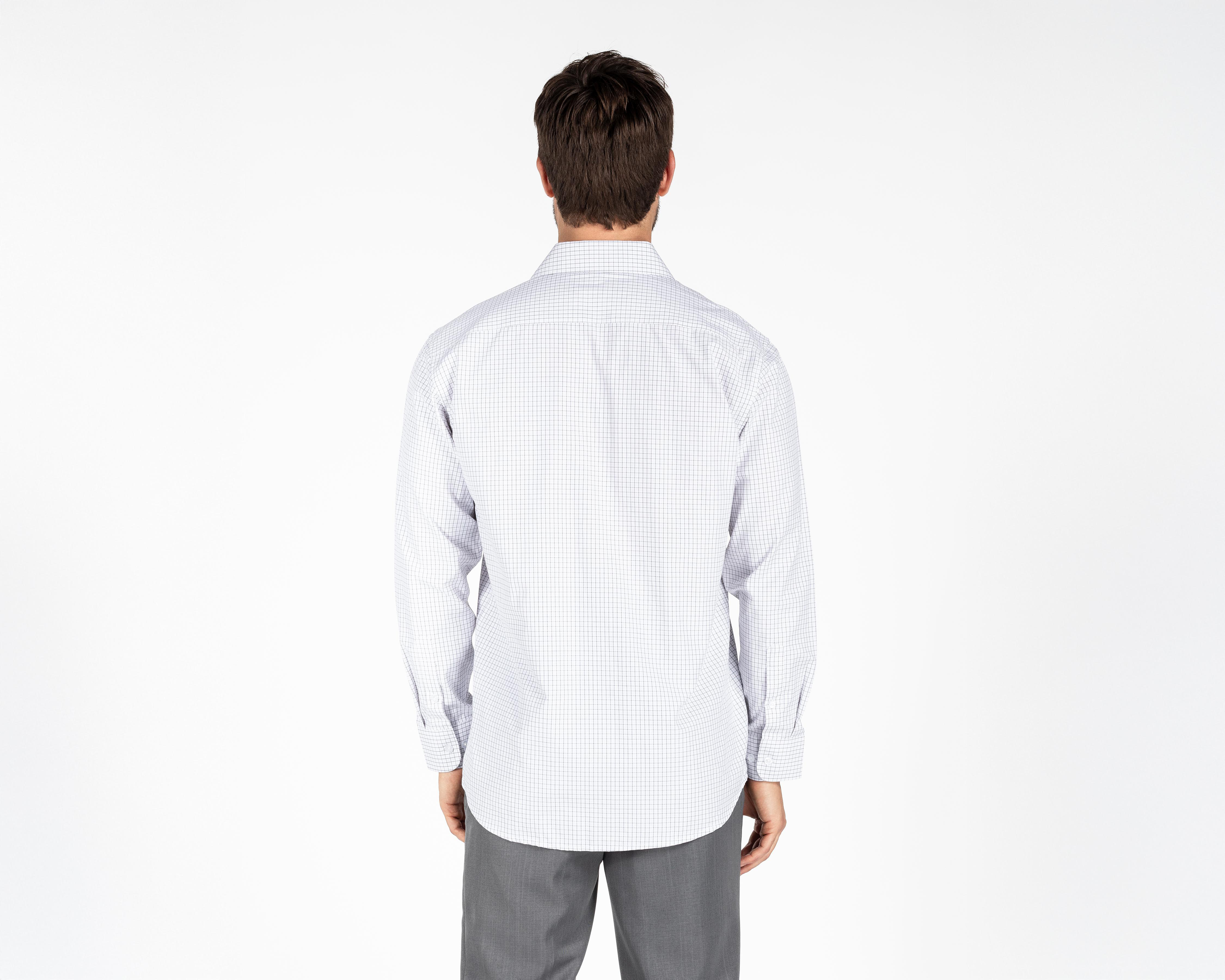 Foto 3 pulgar | Camisa Casual Wall Street Regular Fit a Cuadros para Hombre
