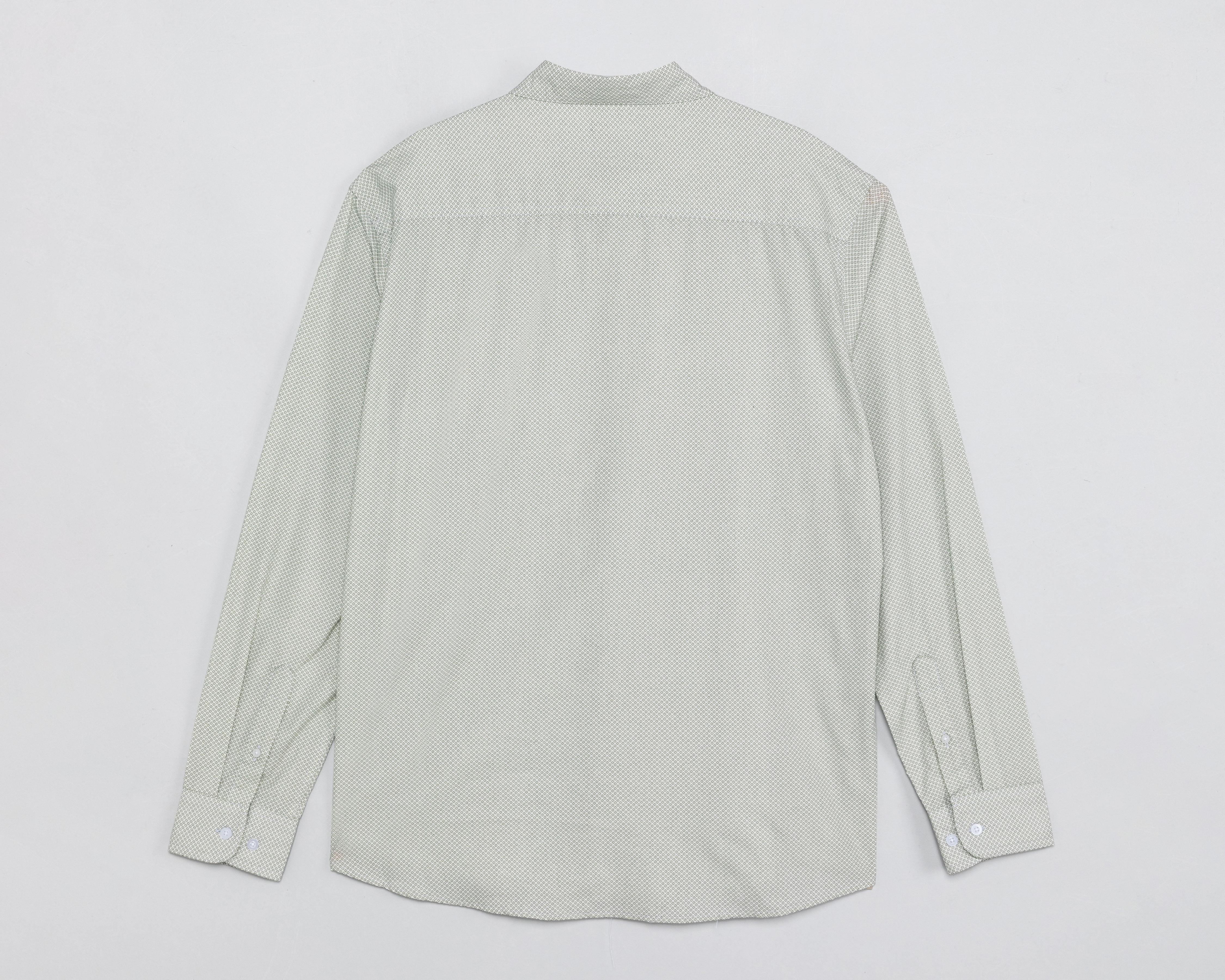 Foto 3 pulgar | Camisa de Vestir de Algodón Porto Sur Manga Larga Cuello Americano para Hombre