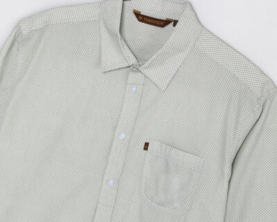 Foto 3 | Camisa de Vestir de Algodón Porto Sur Manga Larga Cuello Americano para Hombre