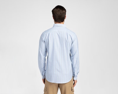 Foto 3 | Camisa Casual de Algodón Refill Regular Fit a Rayas para Hombre