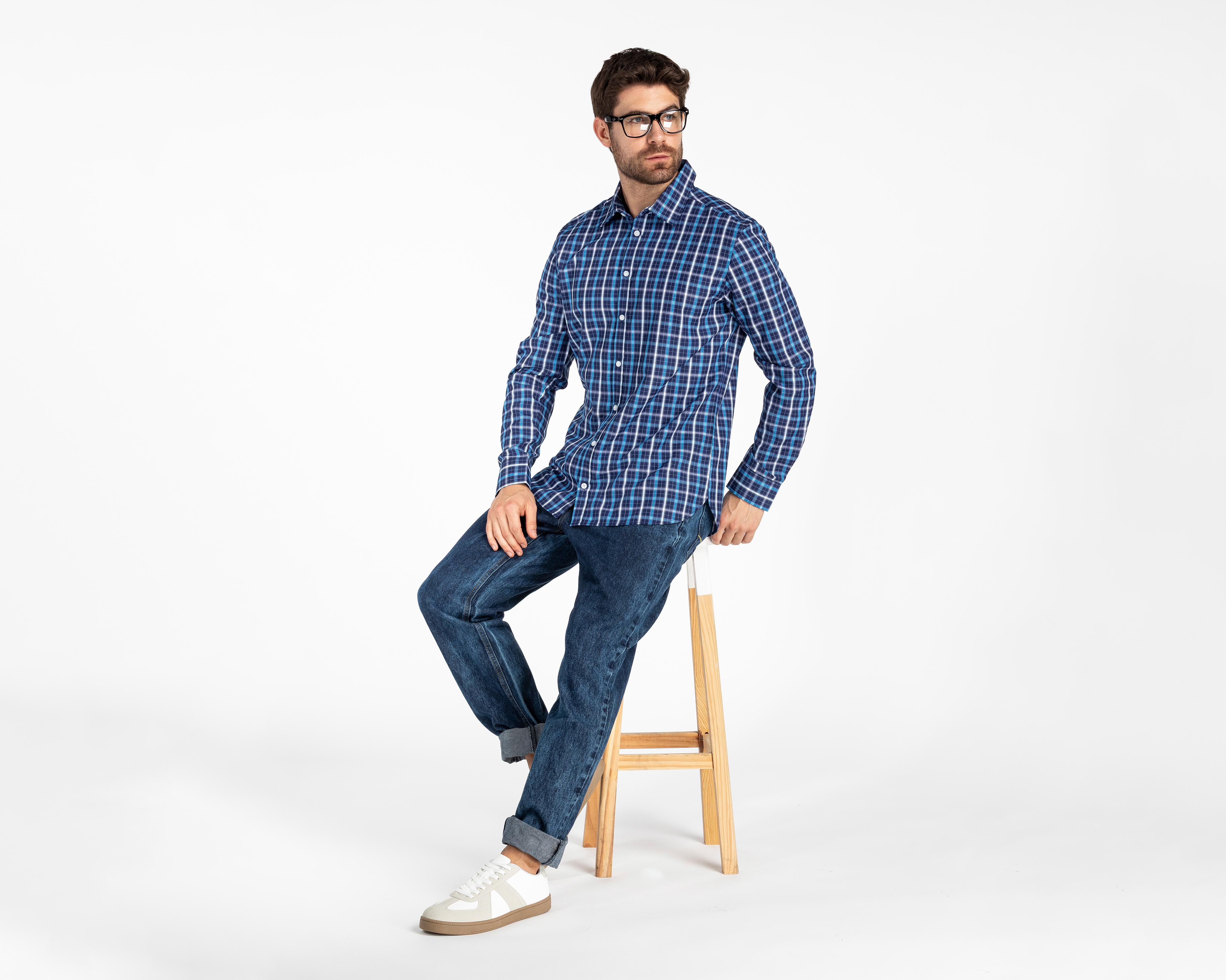 Foto 3 pulgar | Camisa Casual Refill Regular Fit a Cuadros para Hombre