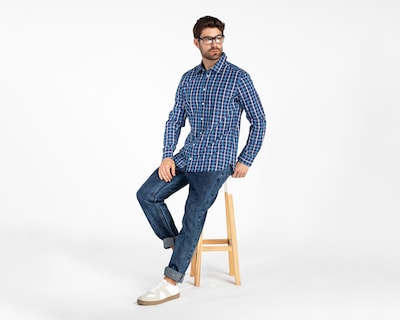 Foto 2 | Camisa Casual Refill Regular Fit a Cuadros para Hombre