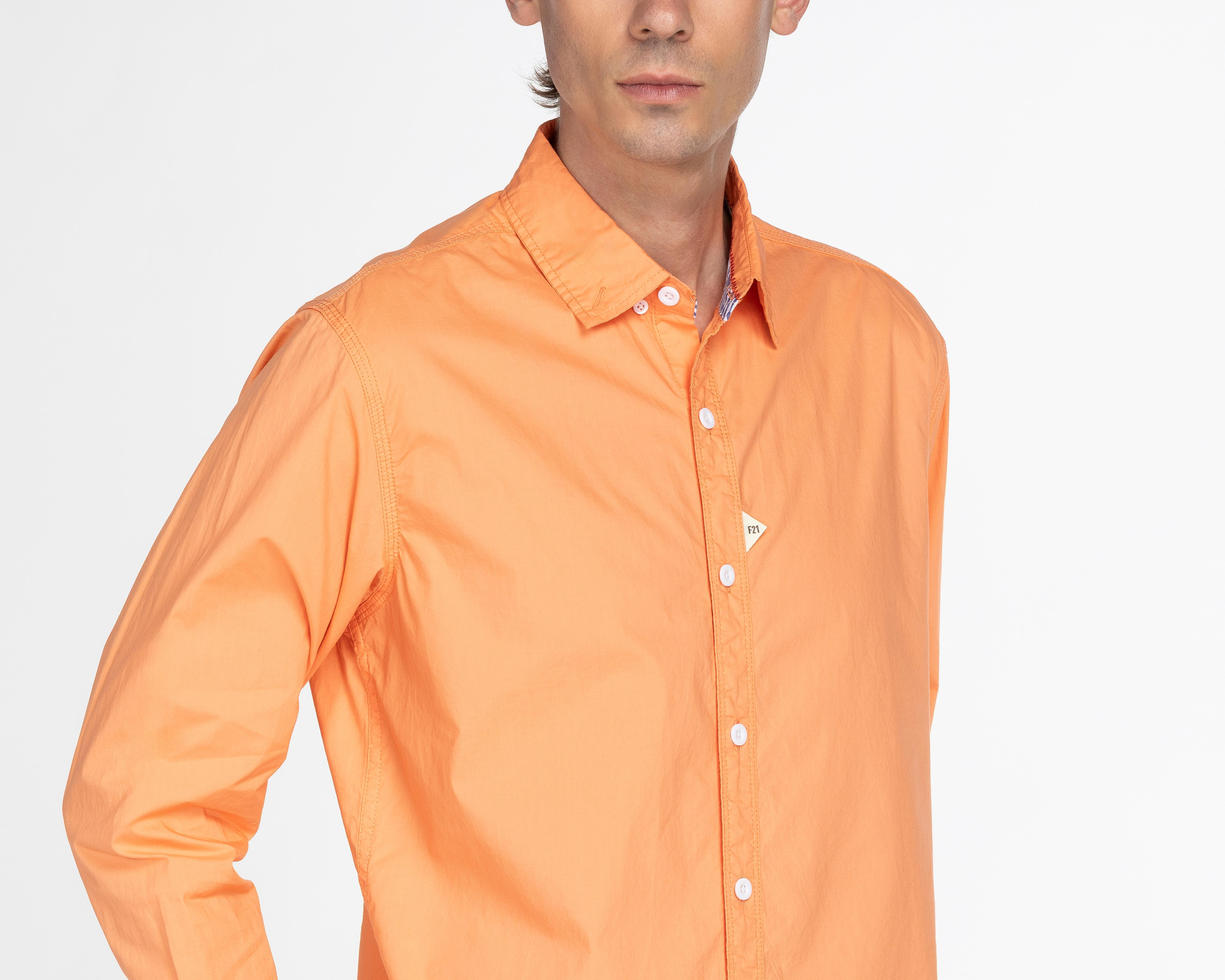 Foto 3 | Camisa Casual de Algodón Forever 21 Regular para Hombre