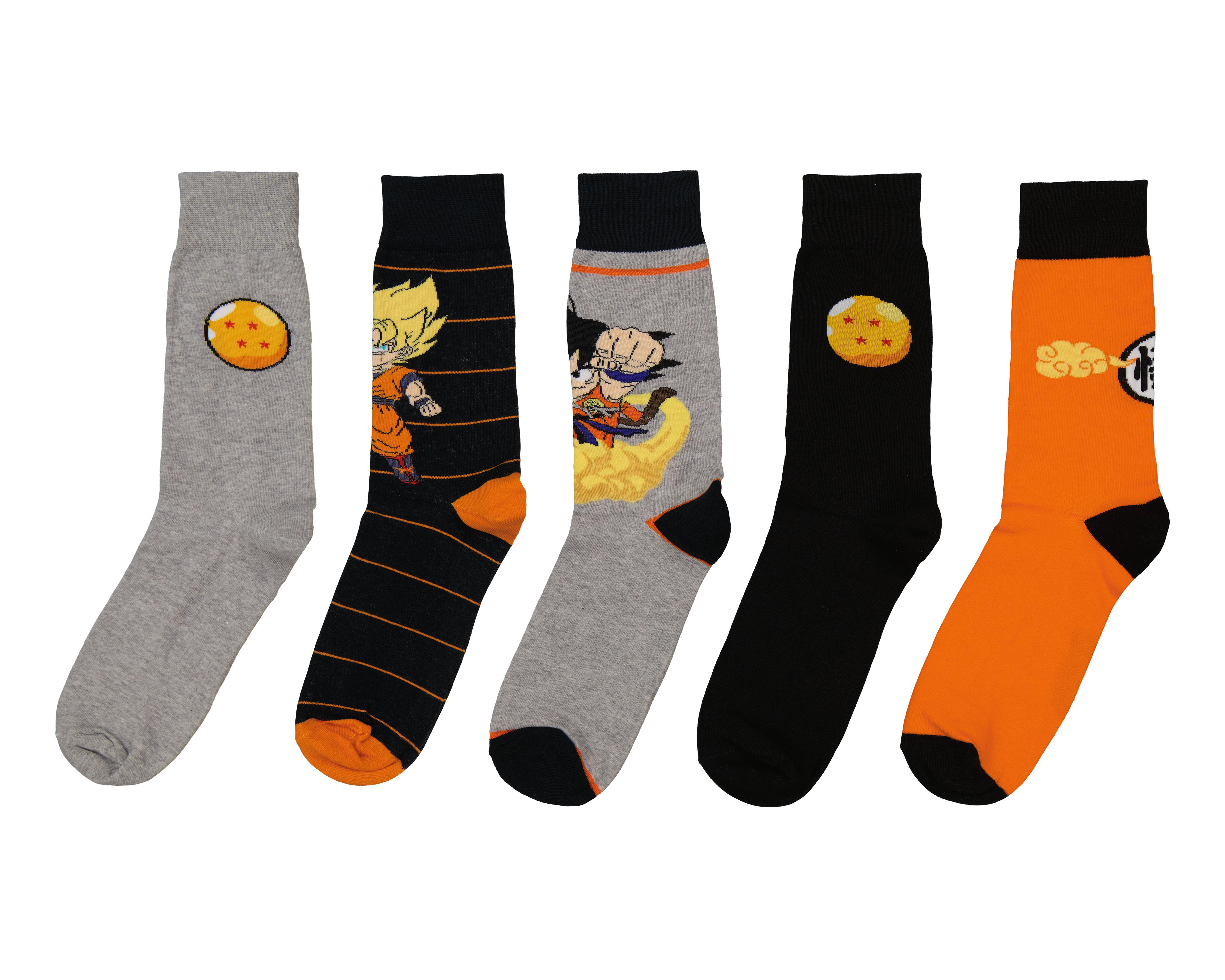 Foto 2 pulgar | Calcetas Largas Dragon Ball para Hombre 5 Pares