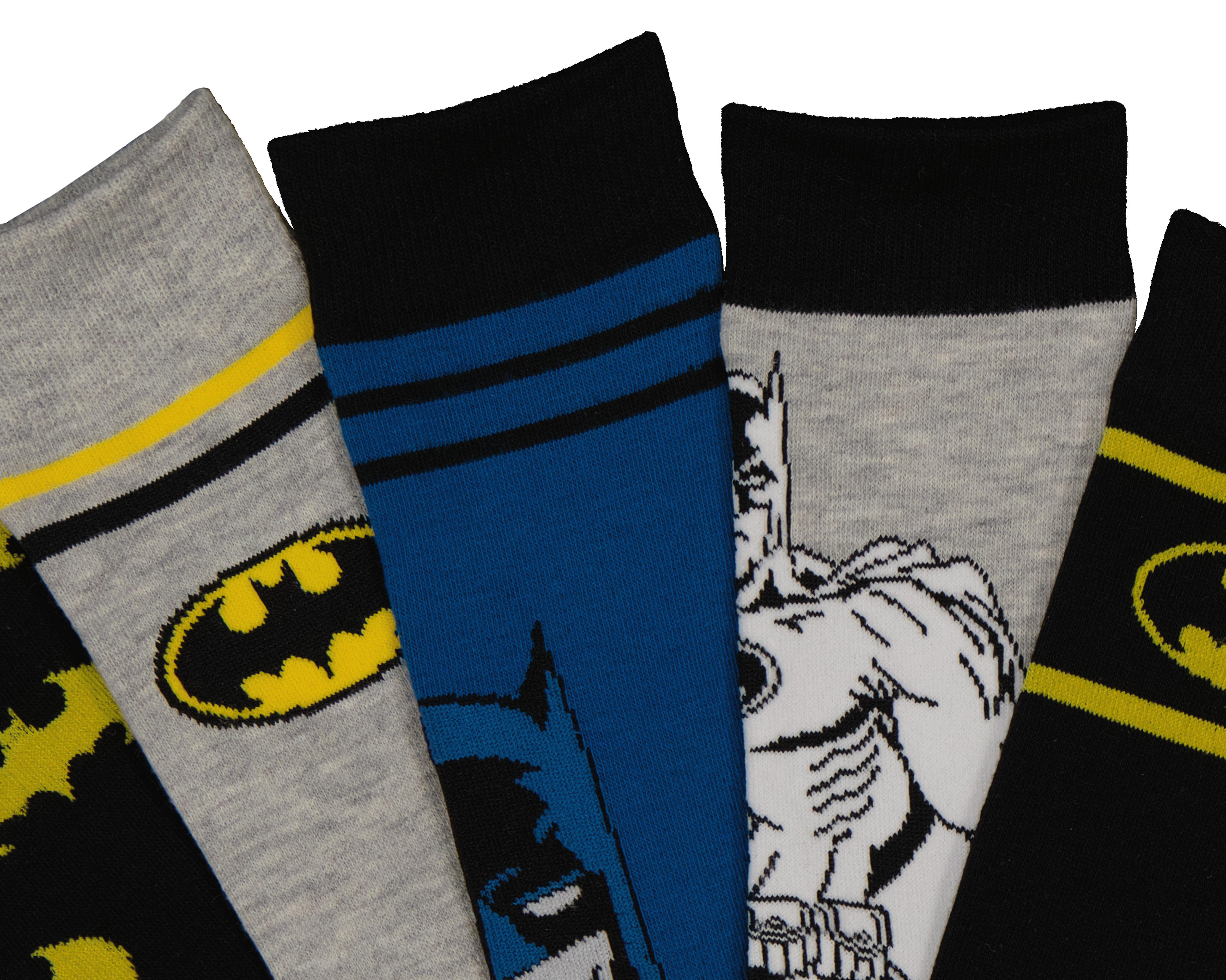 Foto 3 pulgar | Calcetas Largas Batman para Hombre 5 Pares