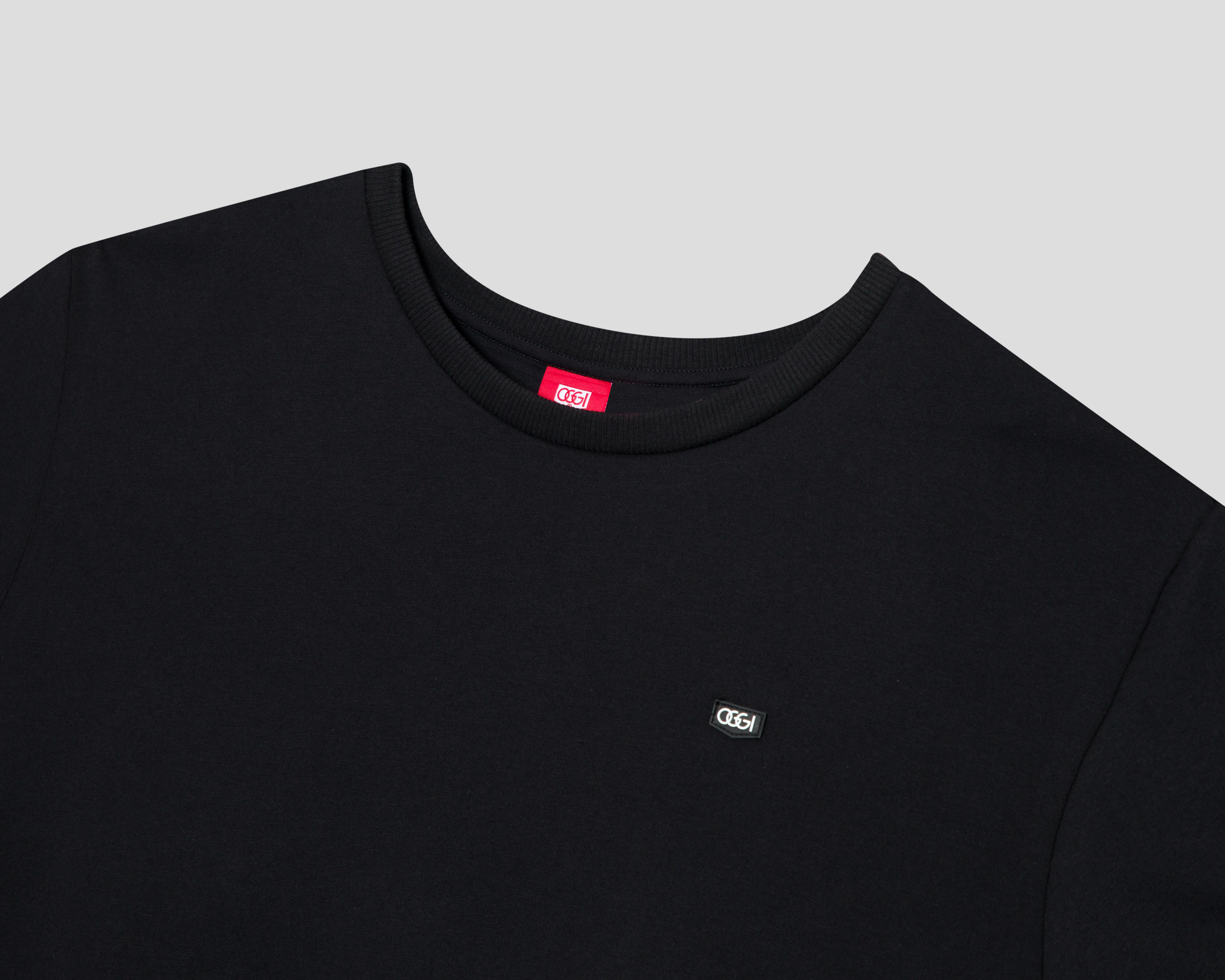Foto 4 pulgar | Playera Cuello Redondo Oggi Negra para Hombre