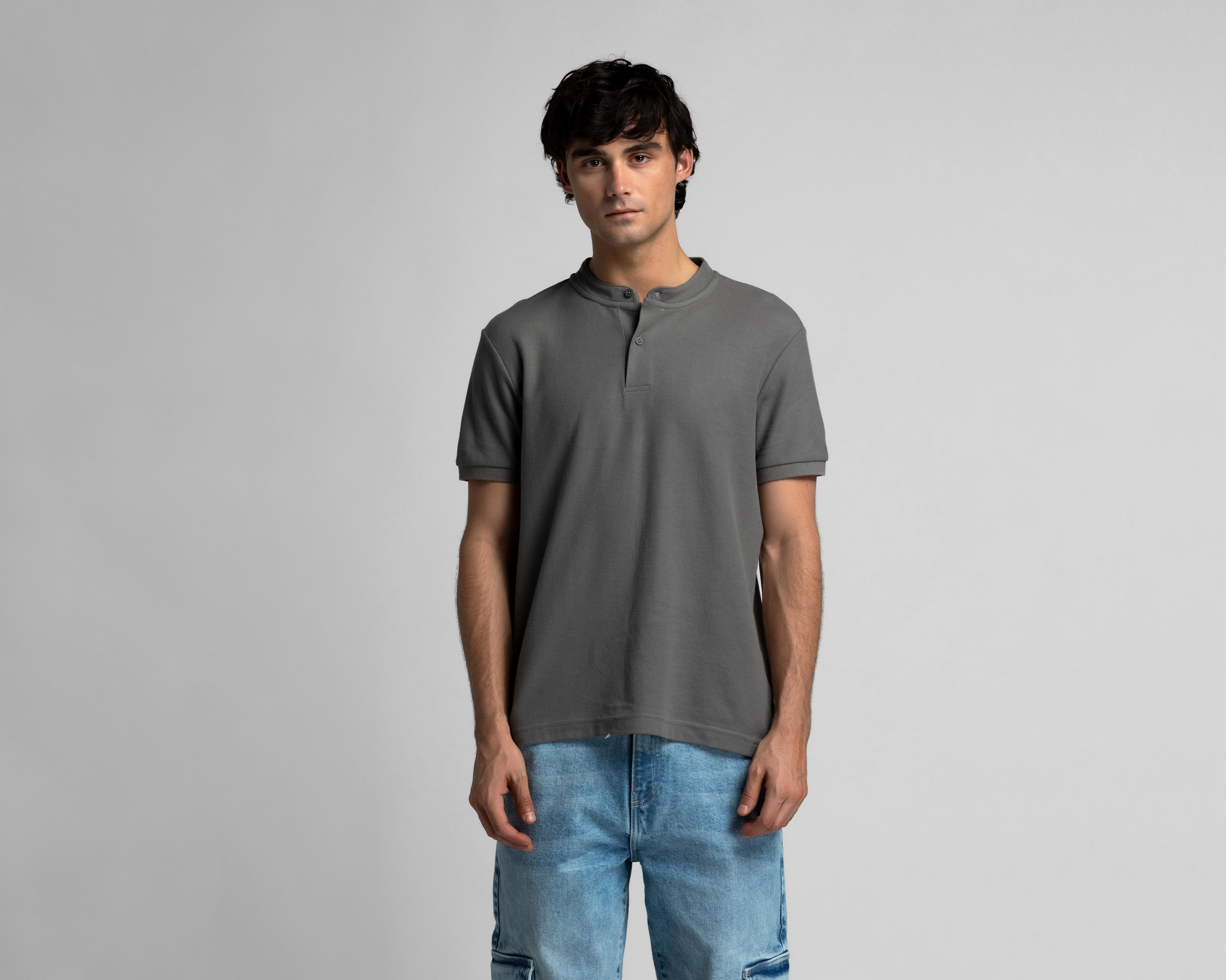 Playera Cuello Redondo Refill Gris para Hombre $199